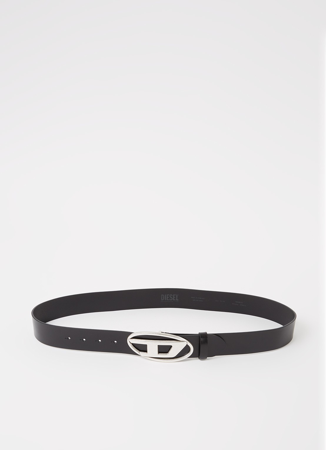 Diesel B-1DR riem van leer - voorkant 2 zwart