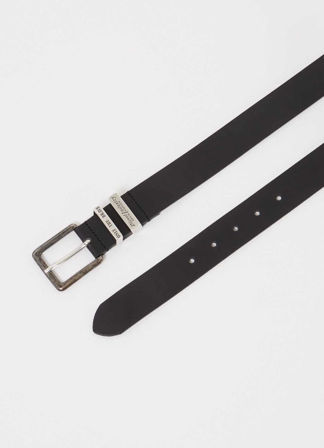 Diesel B-Guarantee-A riem van leer - detail 2 zwart