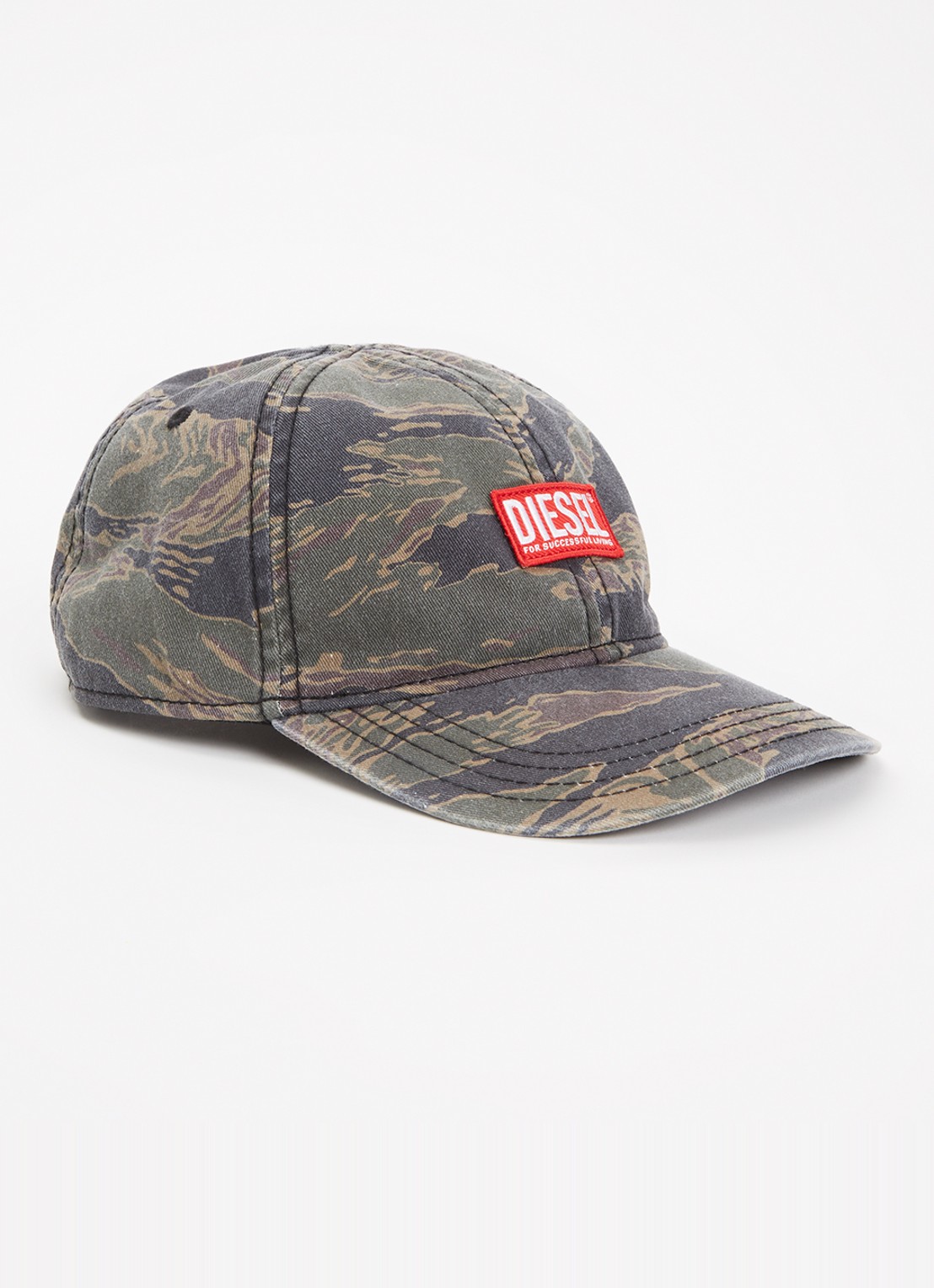 Diesel C-Vado pet met camouflage print - voorkant 2 groen