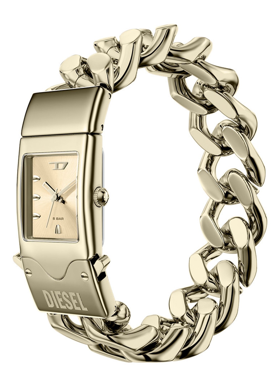 Diesel Closer horloge DZ2235 - detail 5 goud