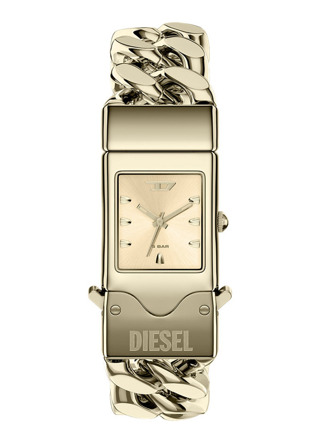 Diesel Closer horloge DZ2235 - voorkant goud