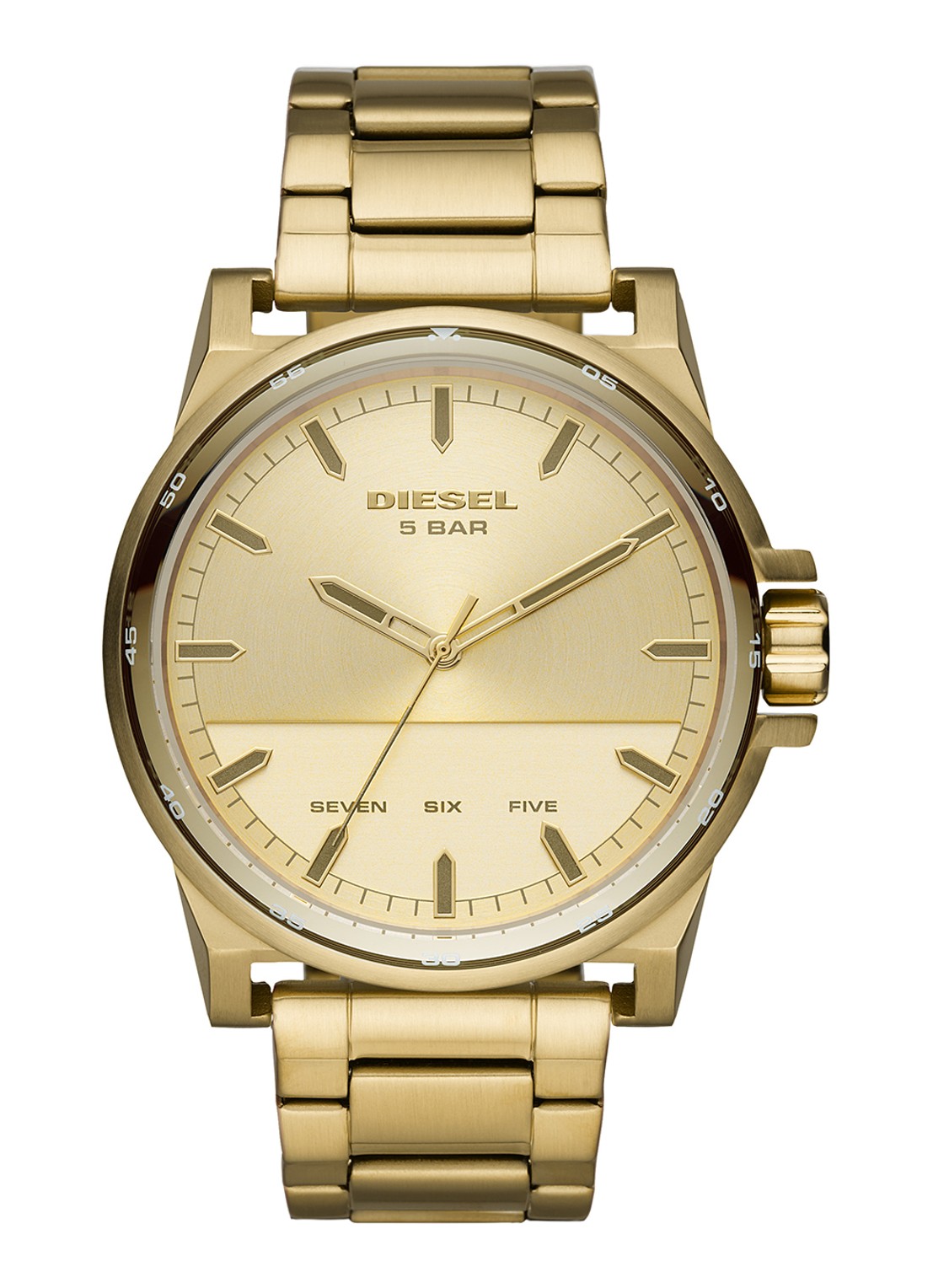 Diesel D-48 horloge DZ1912 - voorkant 4 geelgoud
