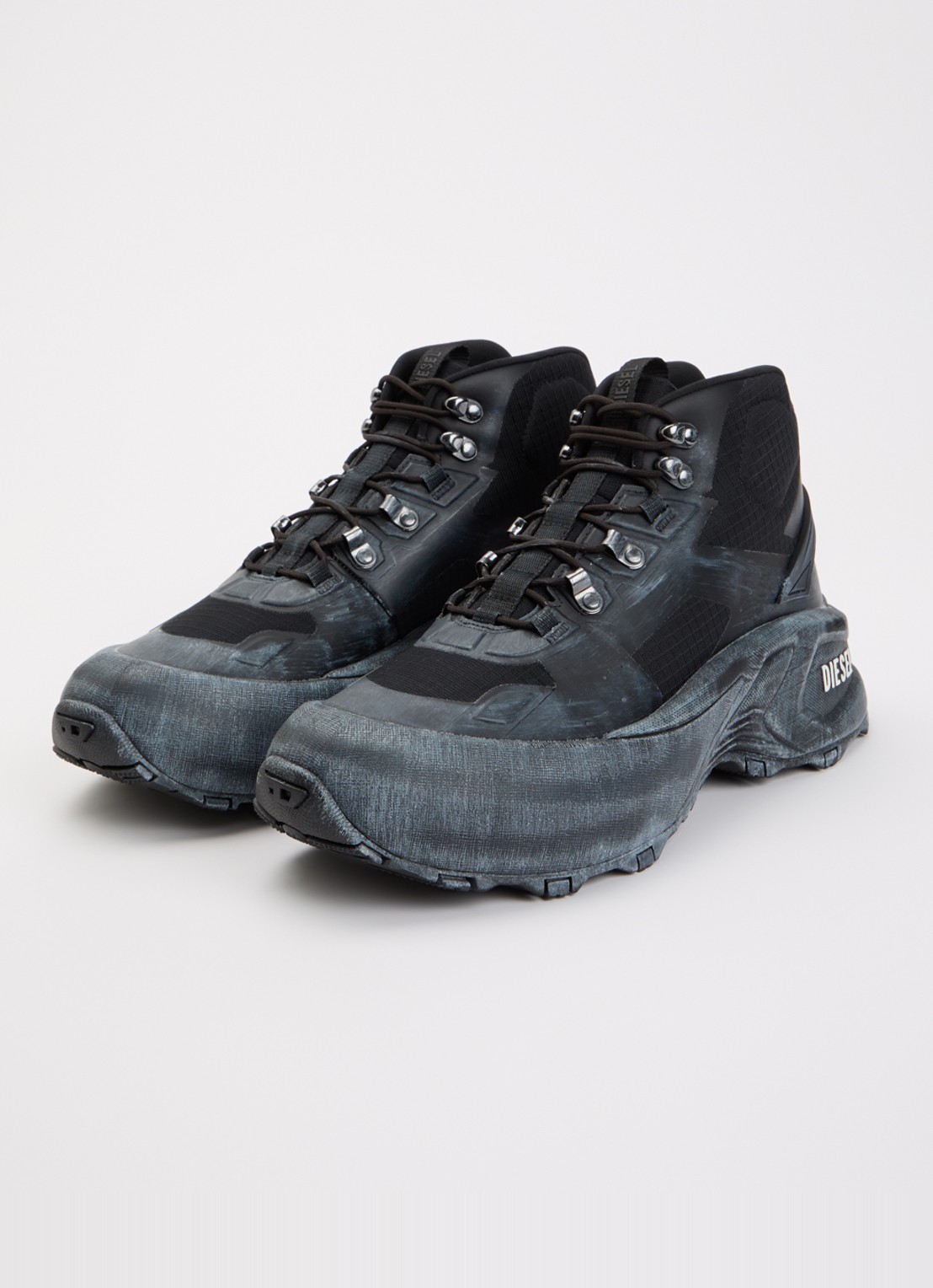 Diesel D-Cage Hiking sneaker met logo - detail 3 grijs
