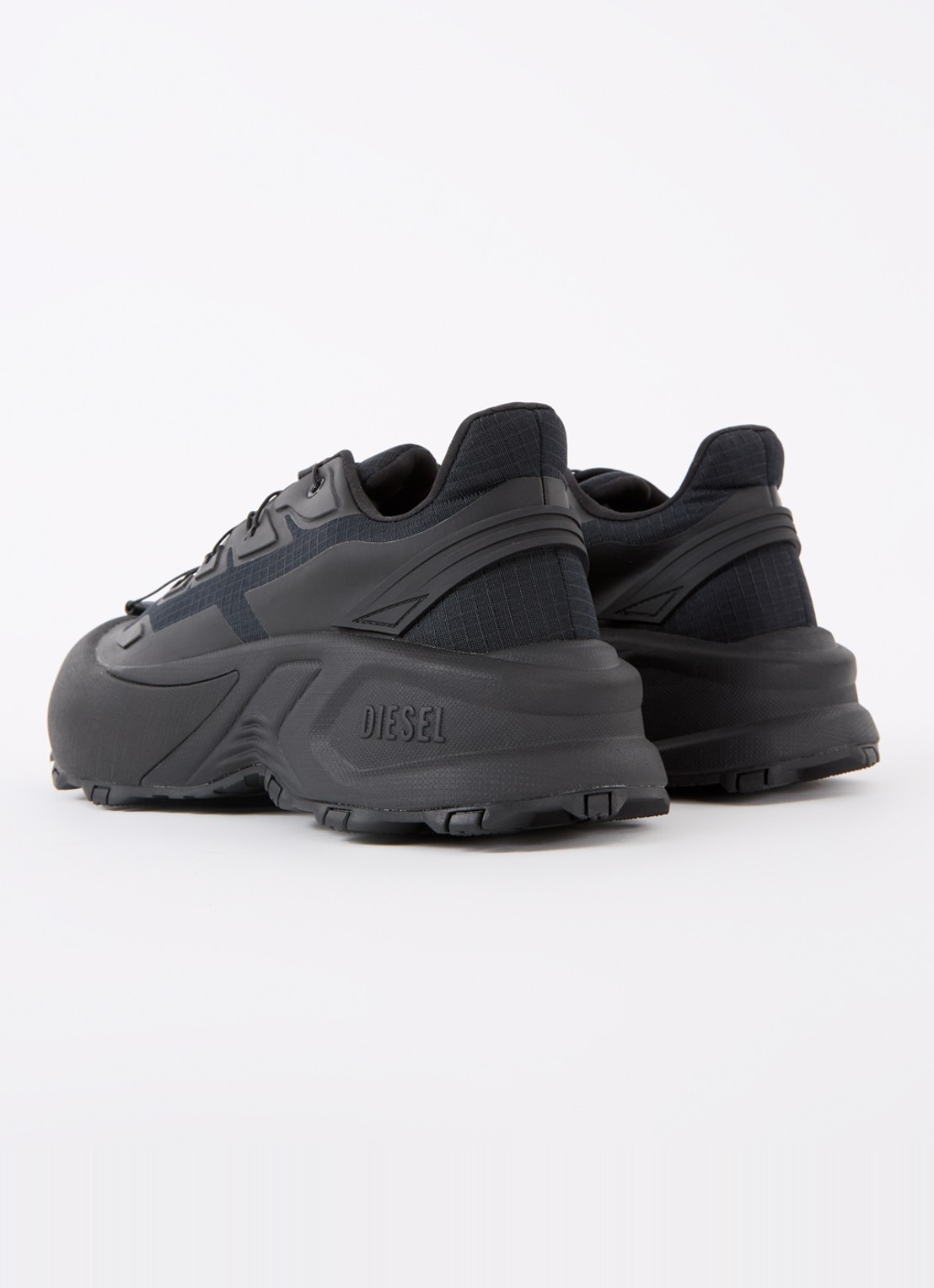 Diesel D-Cage Runner sneaker met mesh details - achterkant 5 zwart