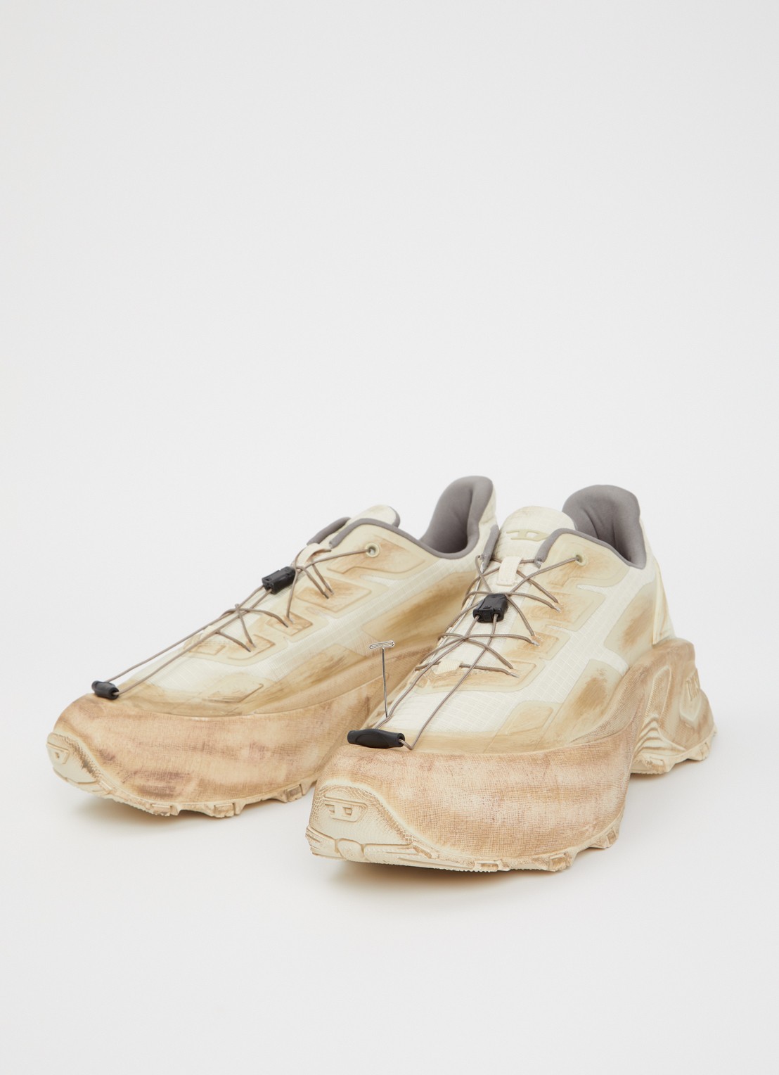 Diesel D-Cage Runner sneaker met mesh details - detail 2 beige