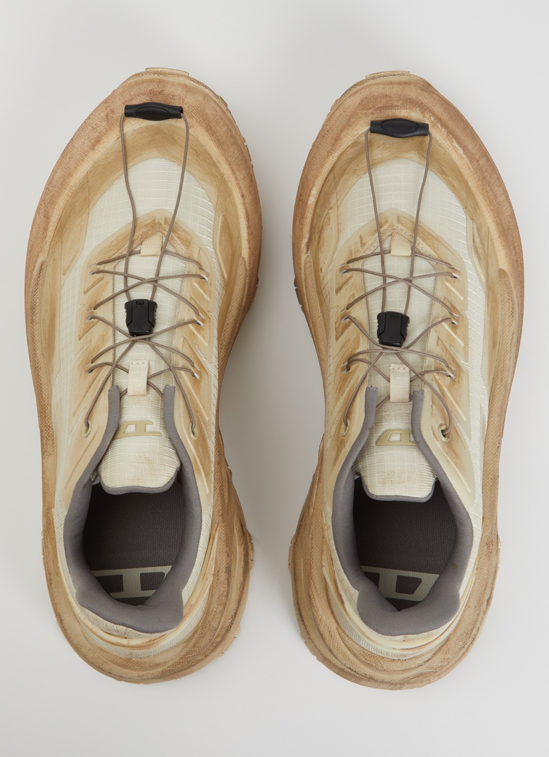 Diesel D-Cage Runner sneaker met mesh details - detail 3 beige
