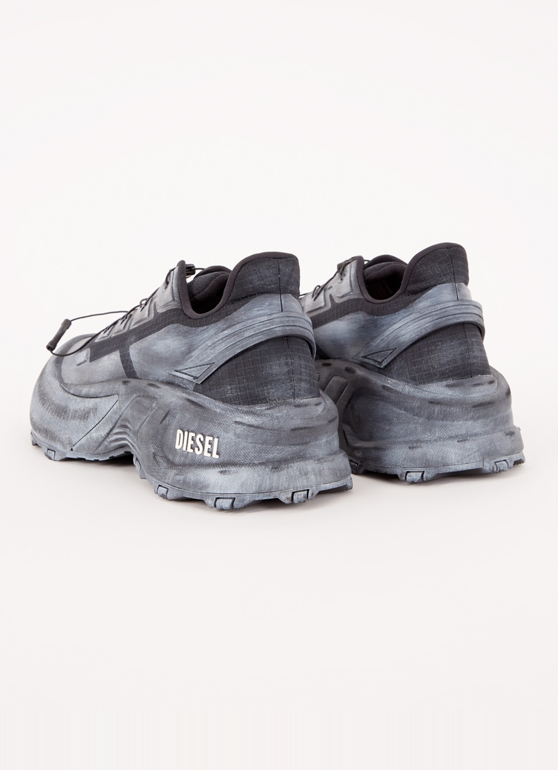 Diesel D-Cage sneaker met logo - achterkant grijs
