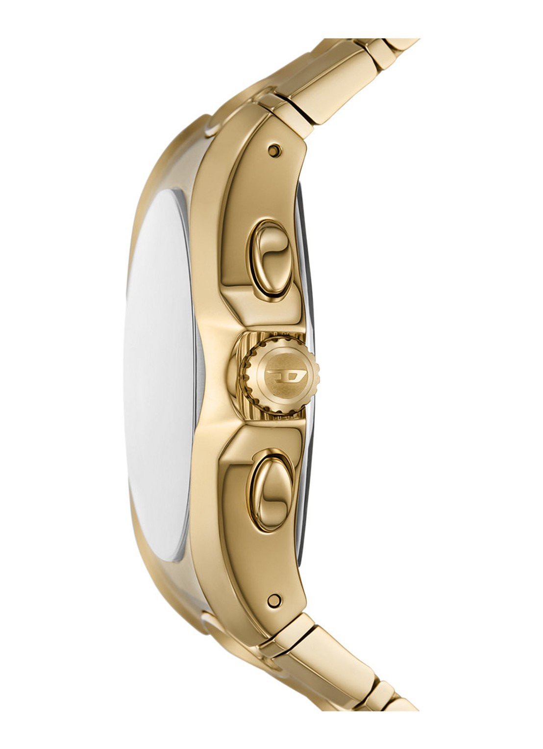 Diesel D-Curve horloge DZ4695 - detail 3 goud