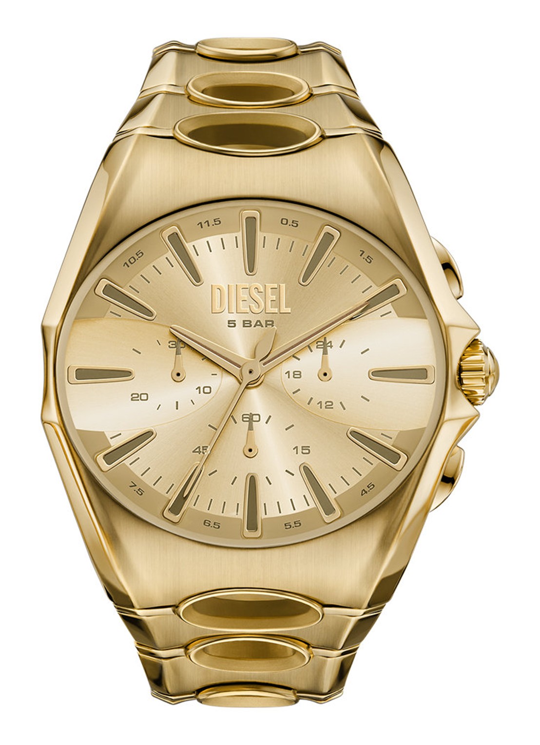 Diesel D-Curve horloge DZ4695 - voorkant goud