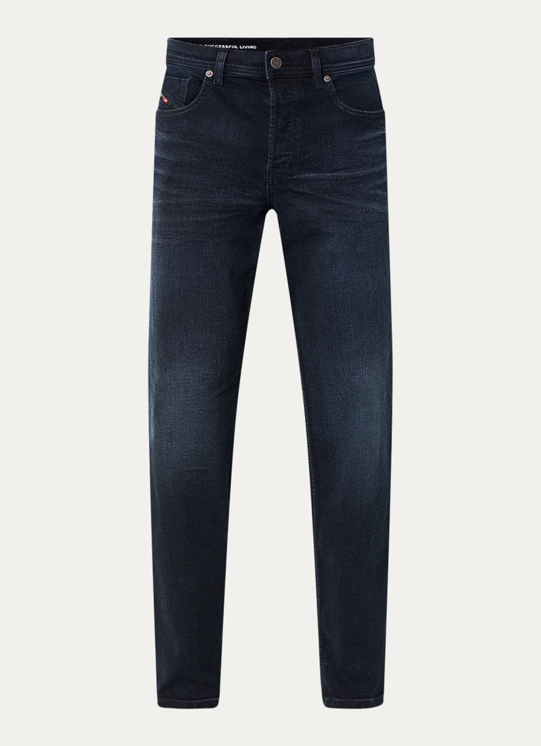 Diesel D-Finitive straight leg jeans met donkere wassing - voorkant 2 donkerblauw