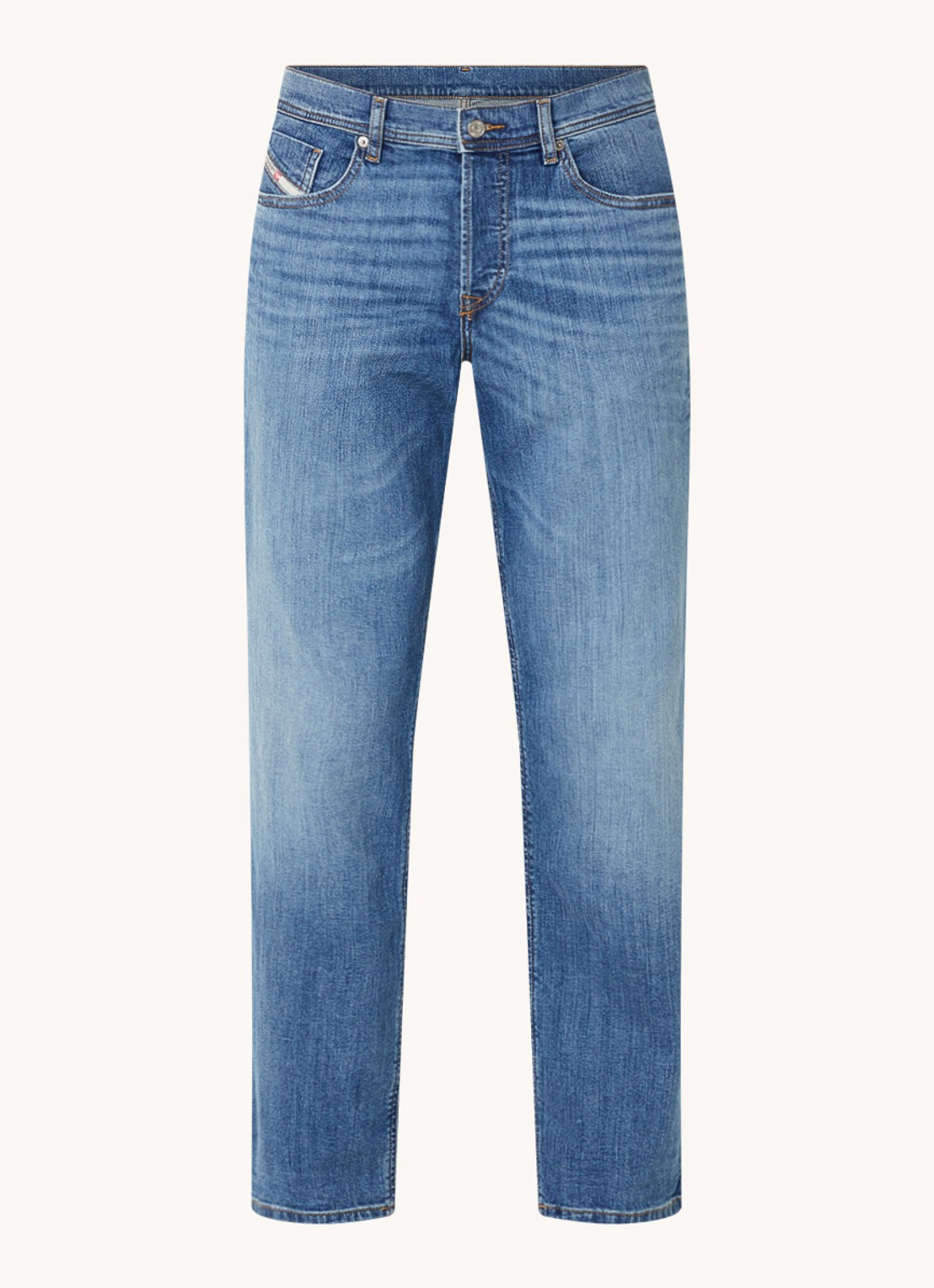 Diesel D-Finitive straight leg jeans met medium wassing - voorkant indigo