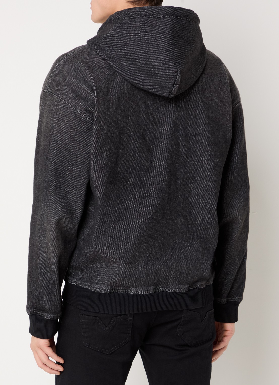 Diesel D-Giri sweatvest met capuchon - achterkant 5 antraciet