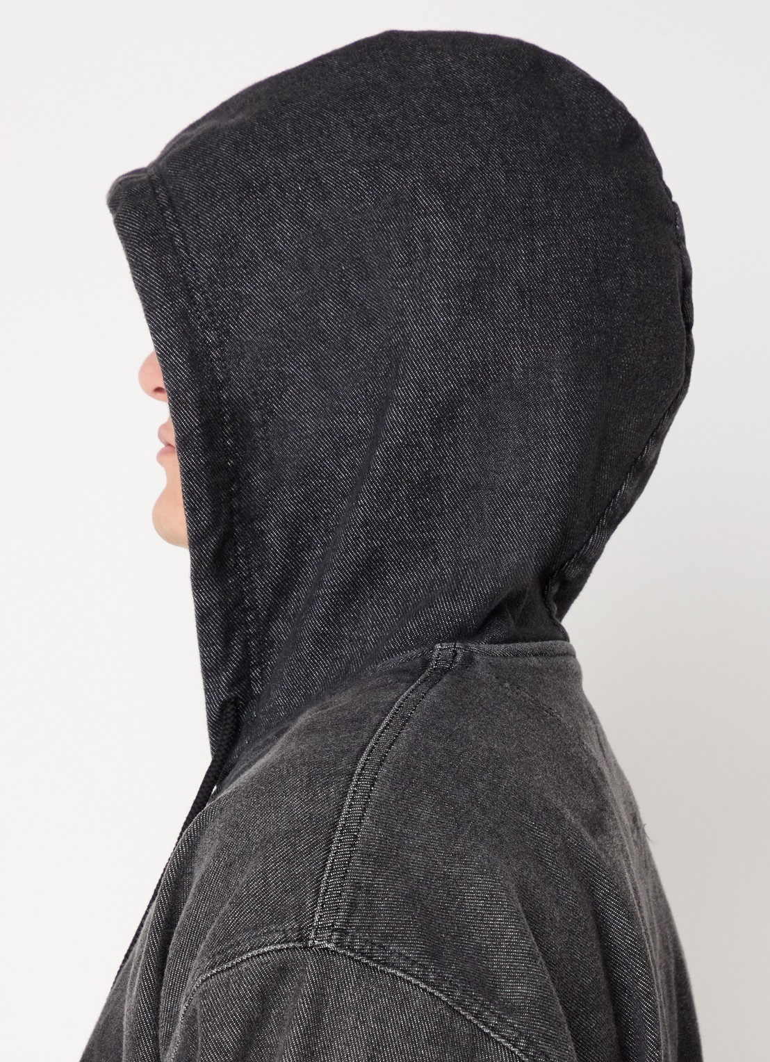 Diesel D-Giri sweatvest met capuchon - detail 4 antraciet