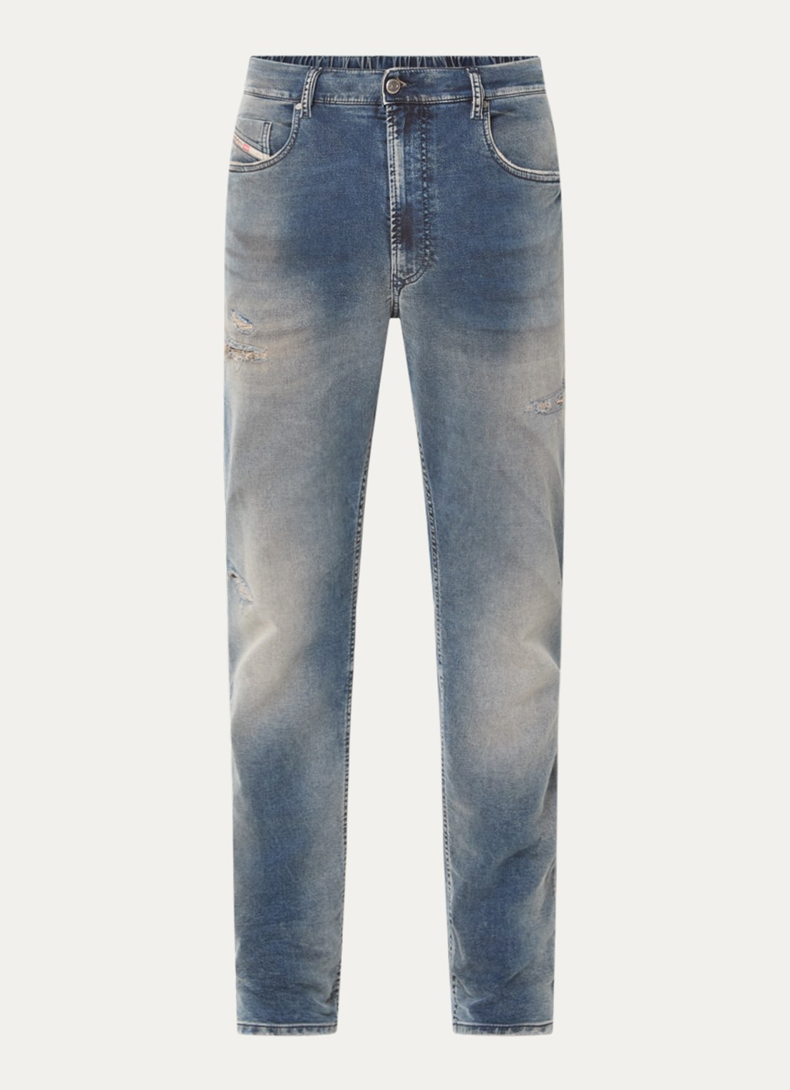 Diesel D-Krooley-Bw slim fit jeans met medium wassing - voorkant 3 indigo