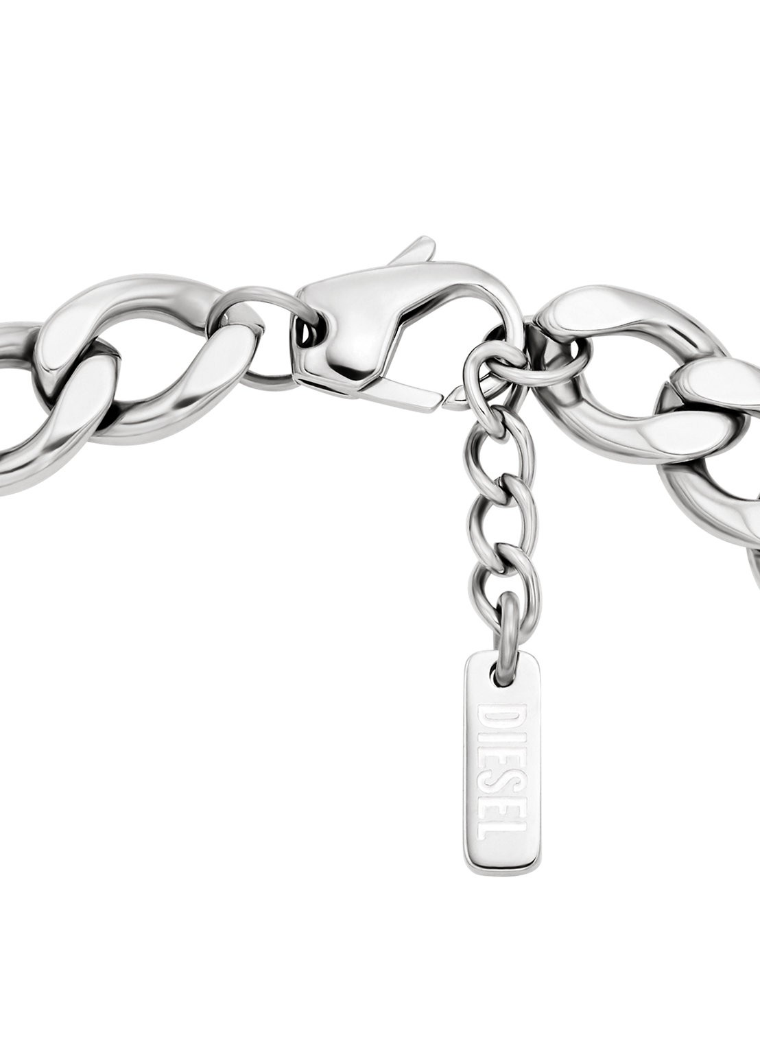 Diesel D Logo armband DX1663040 - detail 2 zilver