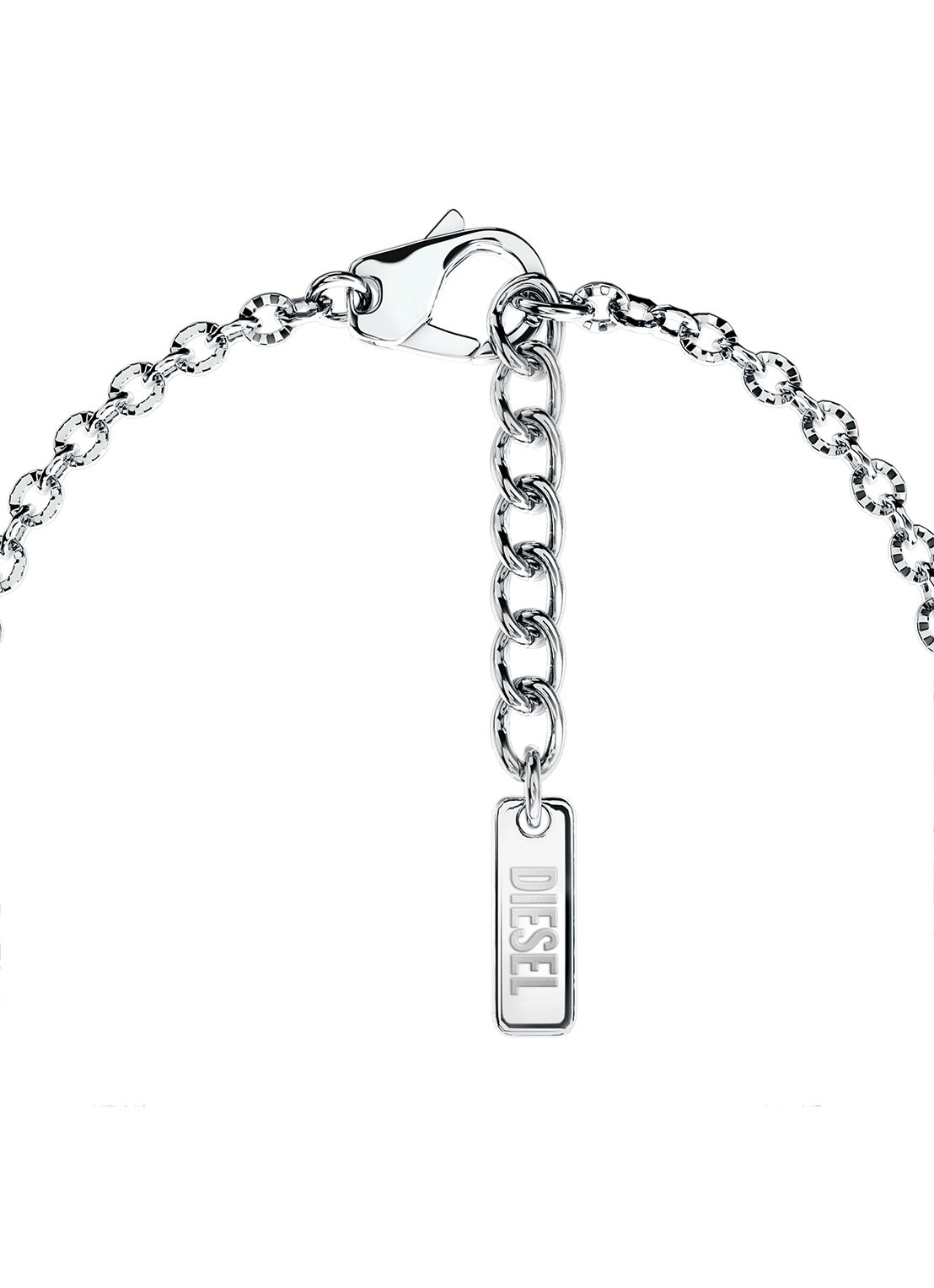 Diesel D Logo armband DX1691040 - detail zilver