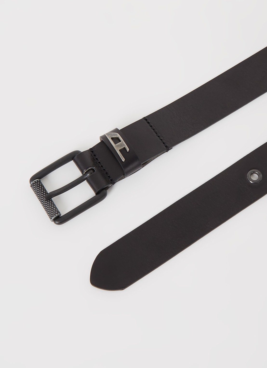 Diesel D LOGO B-DAVE II belt - detail zwart