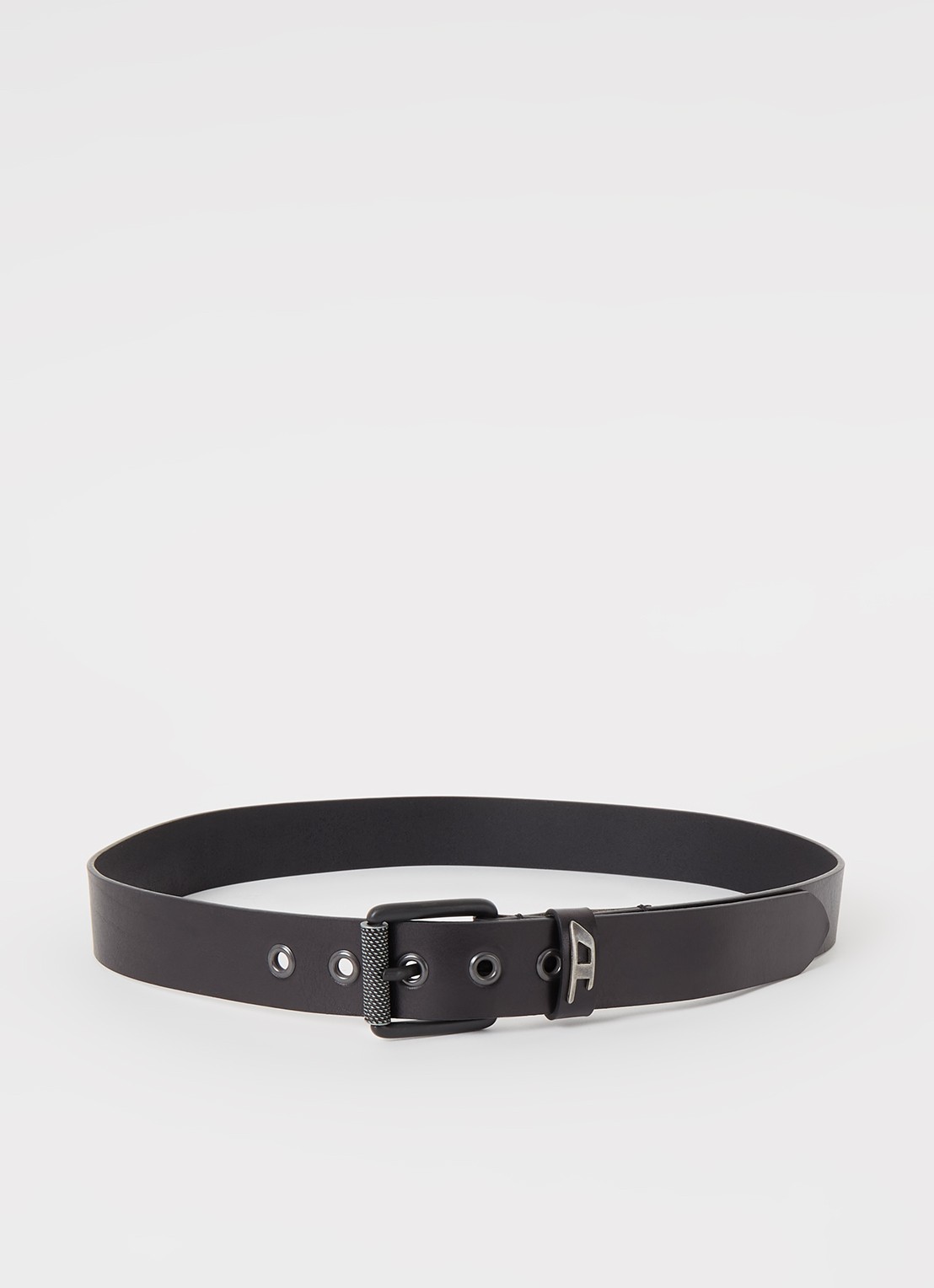 Diesel D LOGO B-DAVE II belt - voorkant 2 zwart