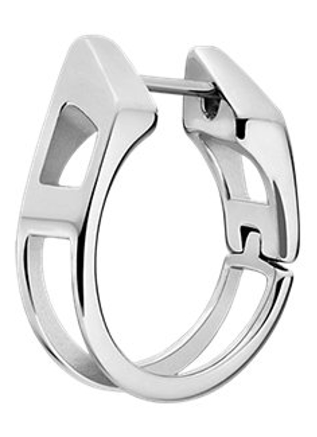 Diesel D Logo enkele oorring DX1673040 - detail 2 zilver