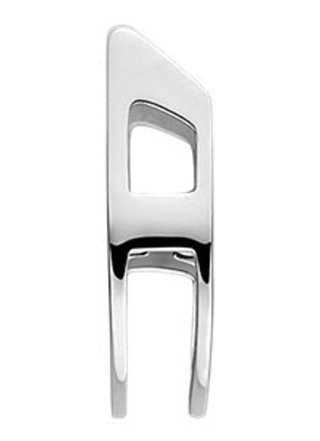 Diesel D Logo enkele oorring DX1673040 - voorkant zilver
