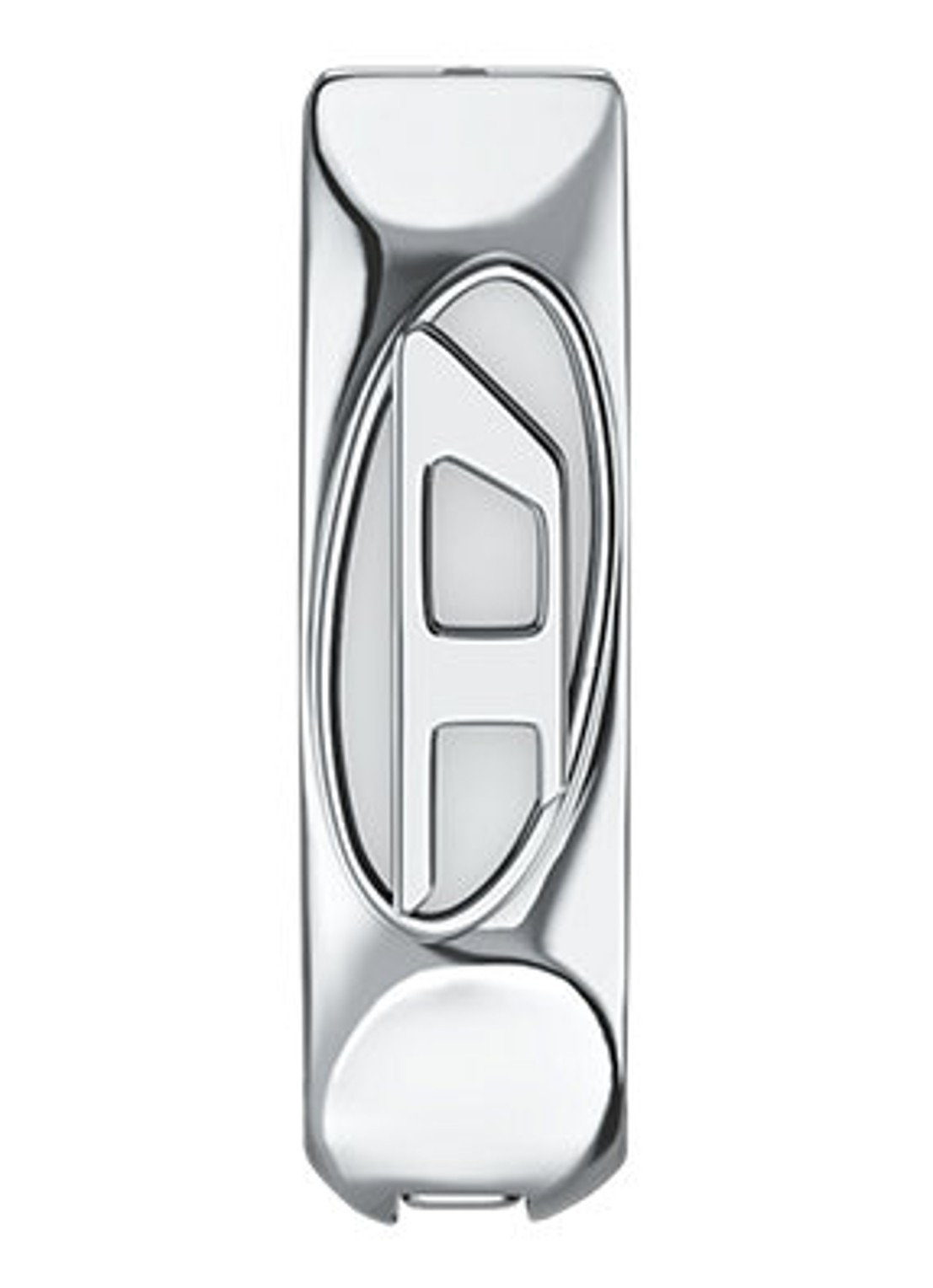 Diesel D Logo enkele oorring DX1692040 - voorkant zilver
