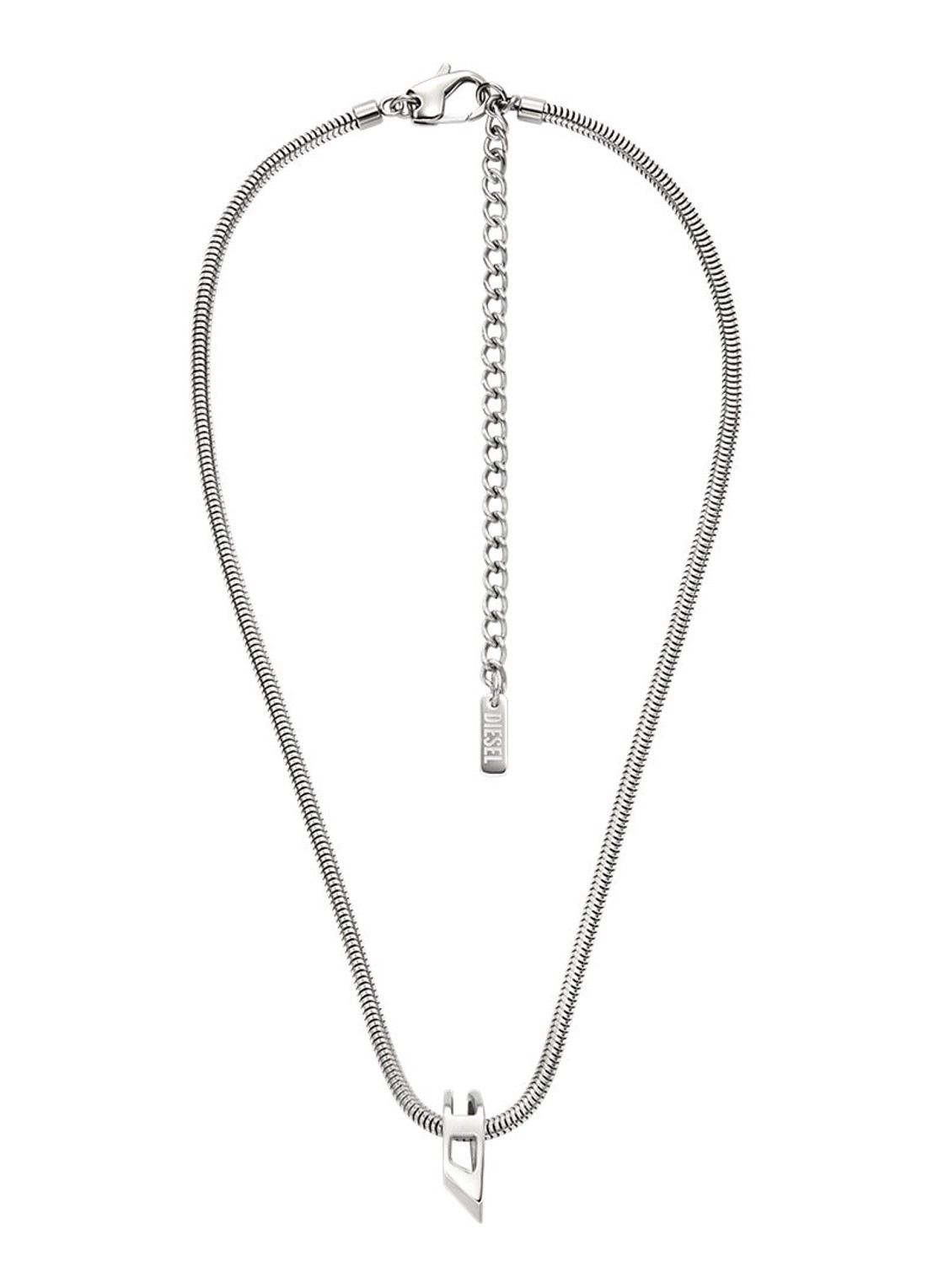 Diesel D Logo ketting DX1672040 - detail 2 zilver