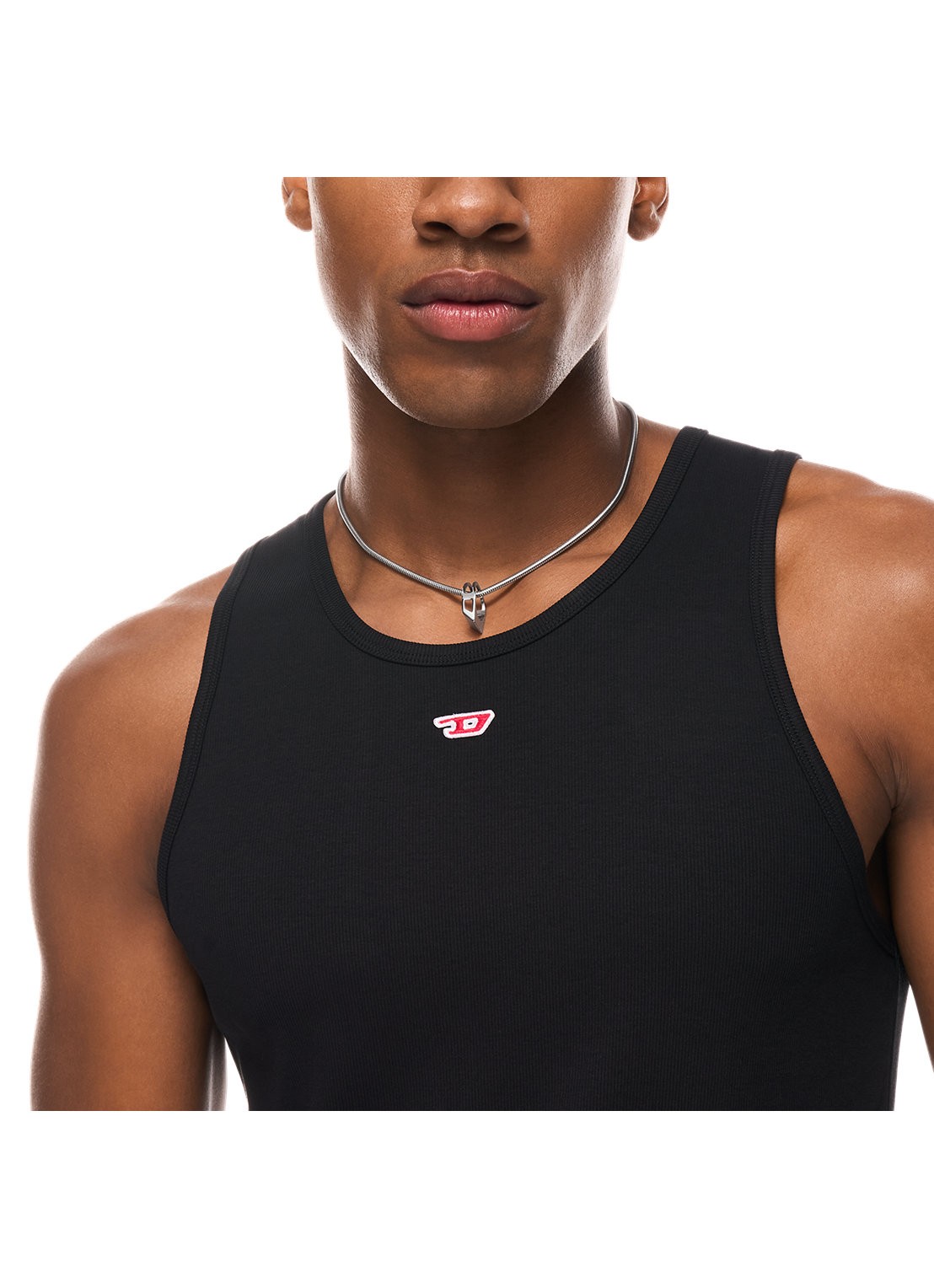 Diesel D Logo ketting DX1672040 - detail 4 zilver