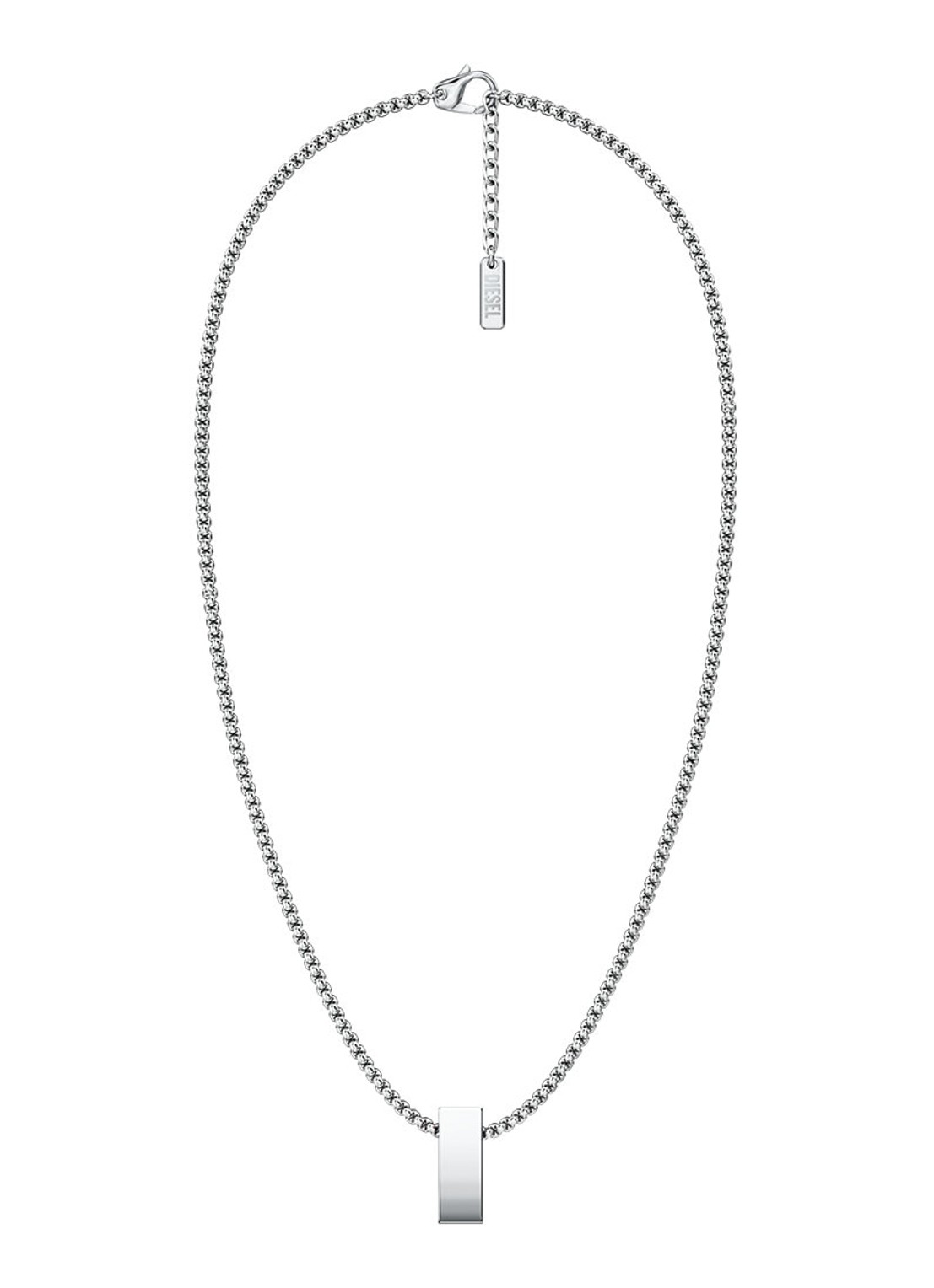 Diesel D Logo ketting DX1689040 - detail 2 zilver