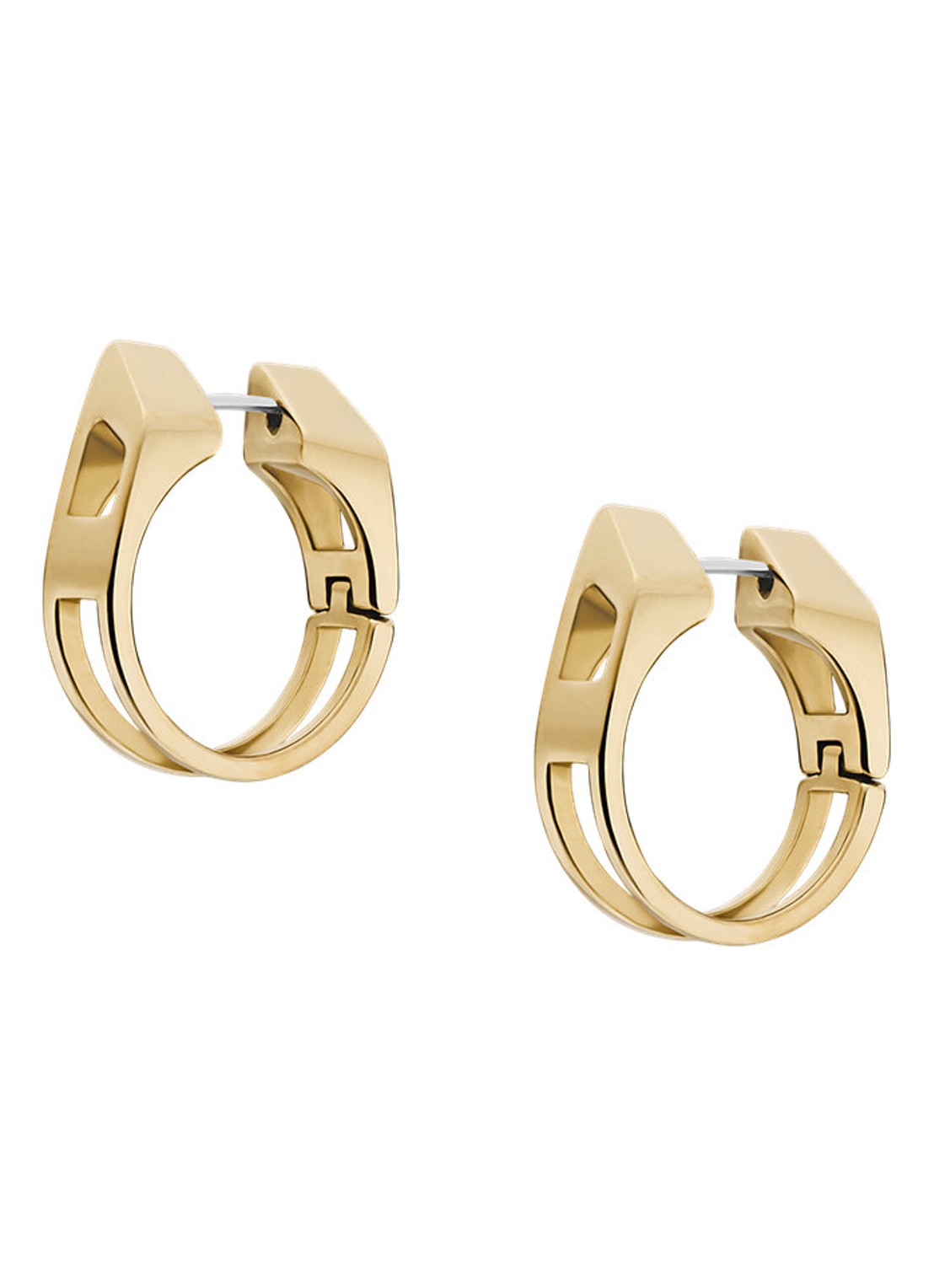 Diesel D Logo oorringen DX1671710 - detail goud
