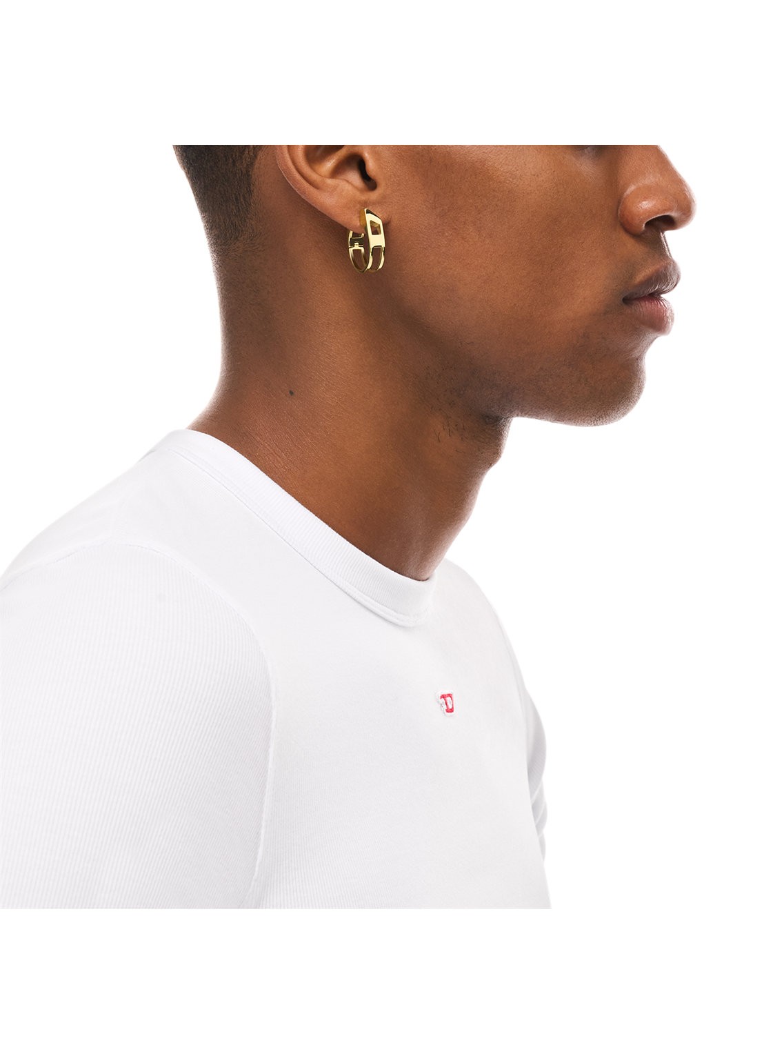 Diesel D Logo oorringen DX1671710 - detail 4 goud