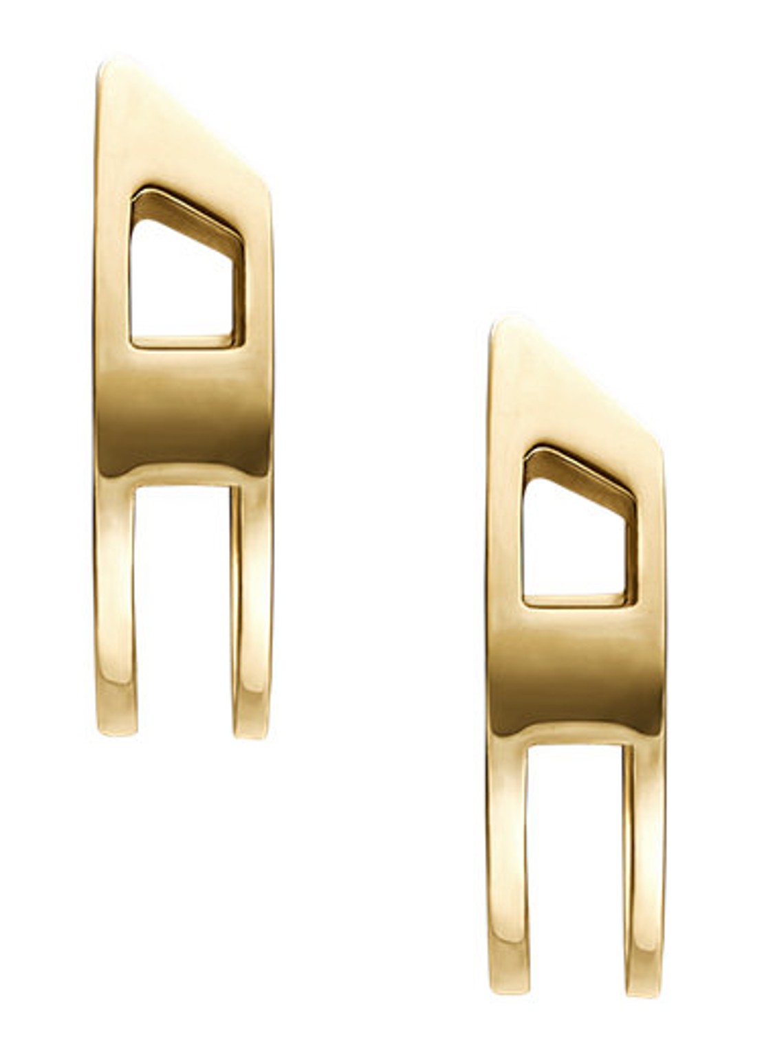 Diesel D Logo oorringen DX1671710 - voorkant 6 goud