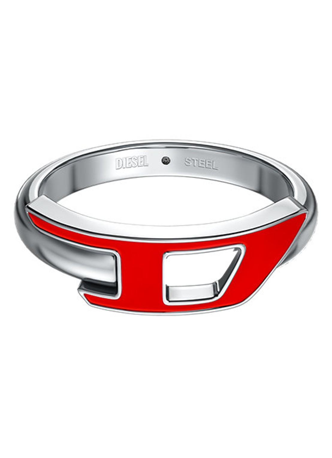 Diesel D Logo ring DX1688040 - detail 3 zilver