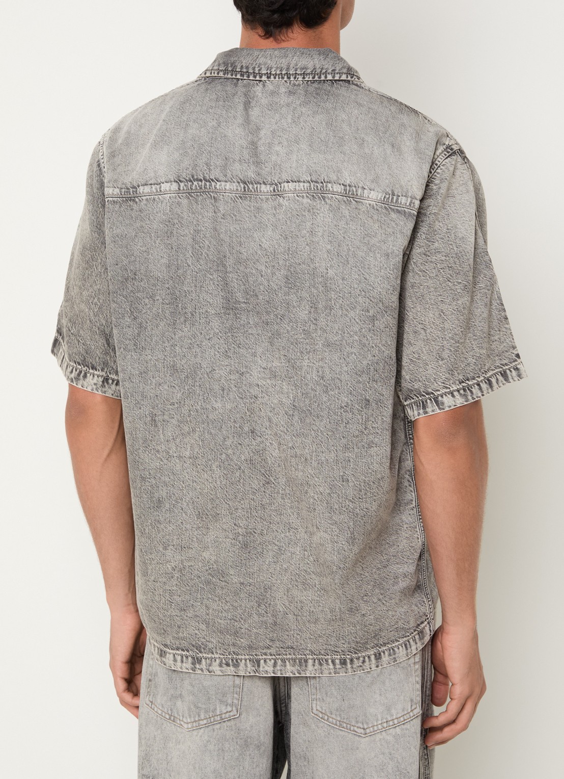 Diesel D-Nabil regular fit overhemd  - achterkant grijs