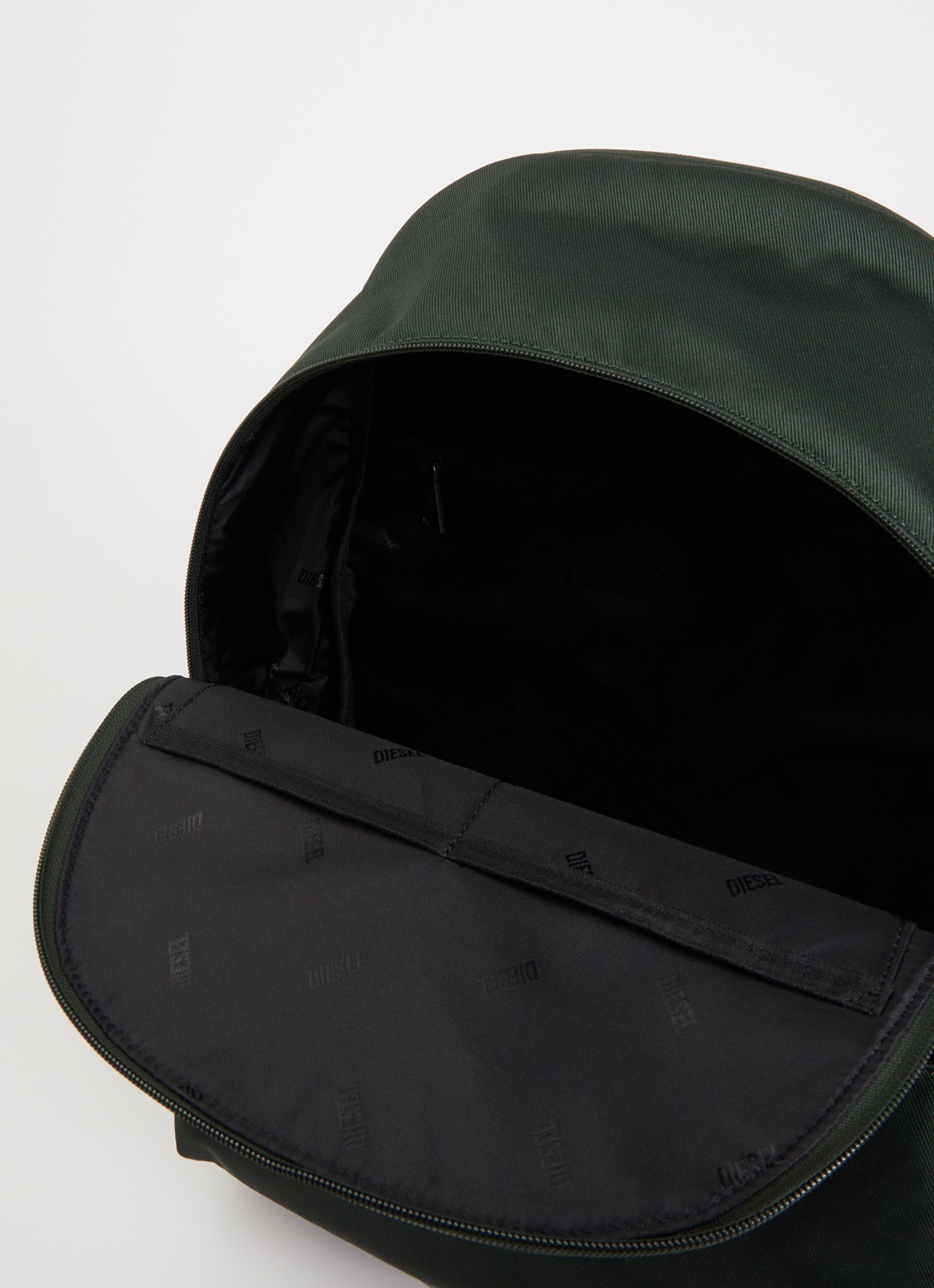 Diesel D-Pack rugzak met logo - detail groen
