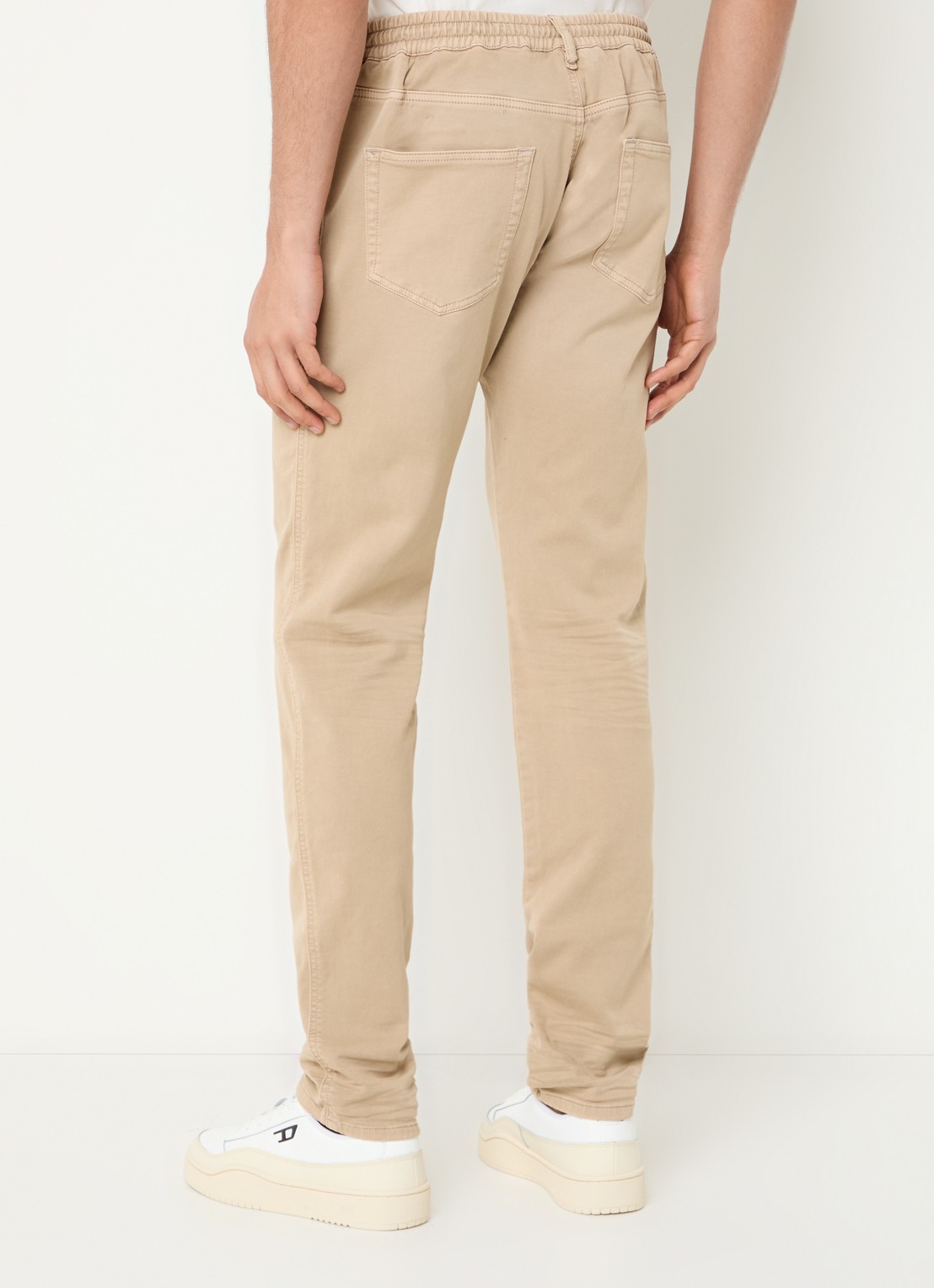 Diesel D-Strukt-B straight leg jeans met gekleurde wassing - achterkant beige