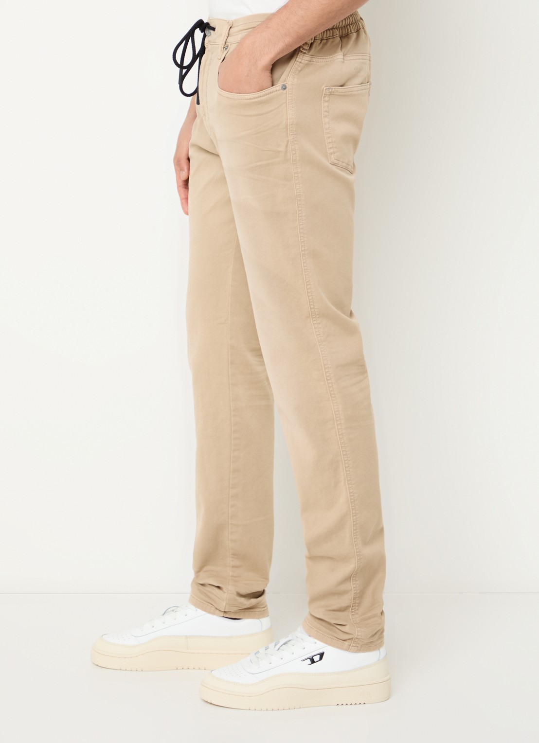 Diesel D-Strukt-B straight leg jeans met gekleurde wassing - detail 5 beige