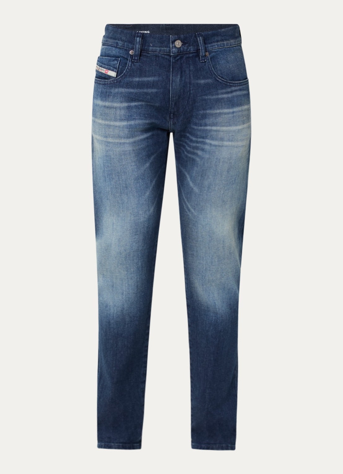 Diesel D-Strukt skinny jeans met medium wassing - voorkant 2 indigo