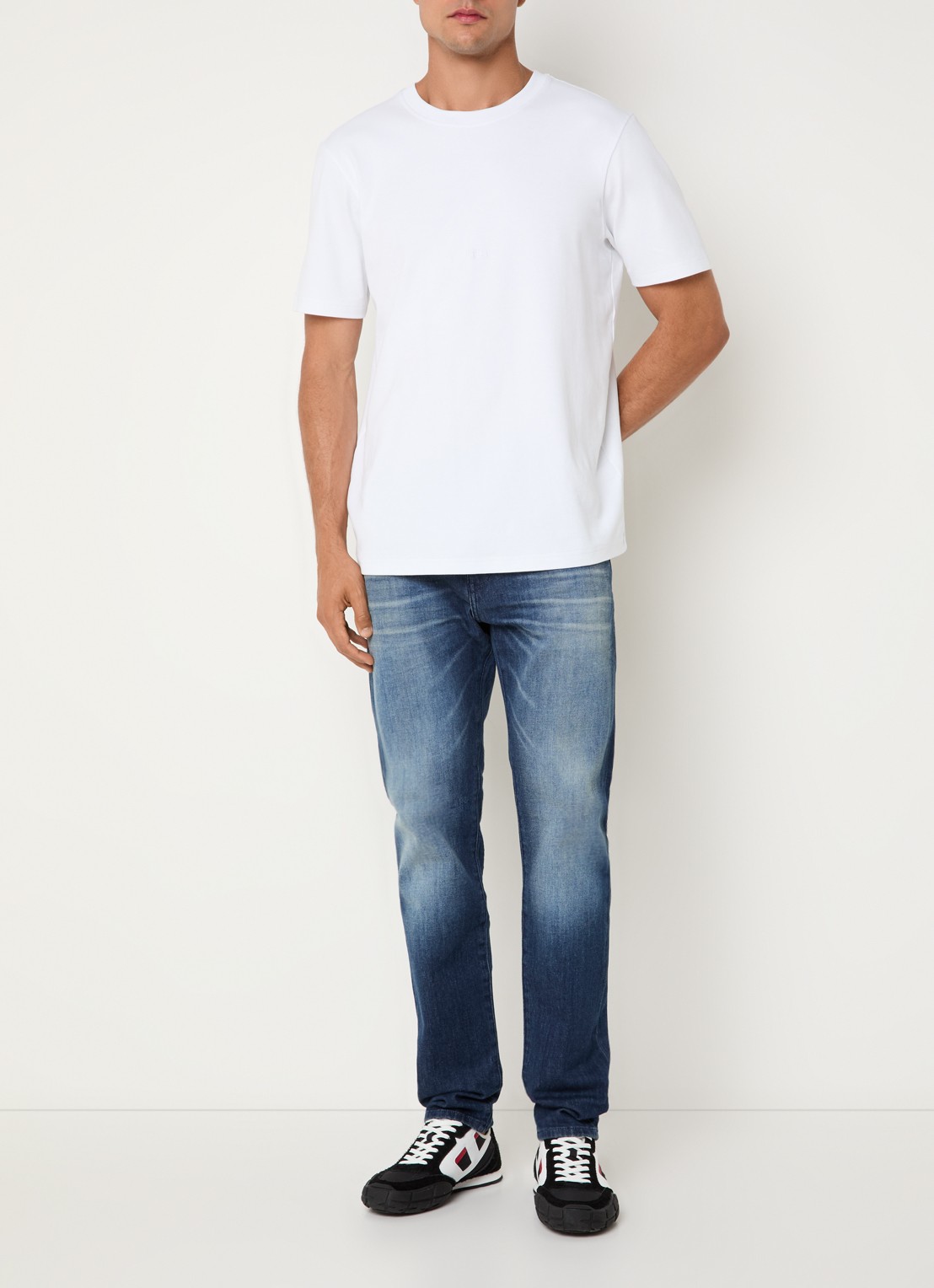 Diesel D-Strukt skinny jeans met medium wassing - voorkant 3 indigo