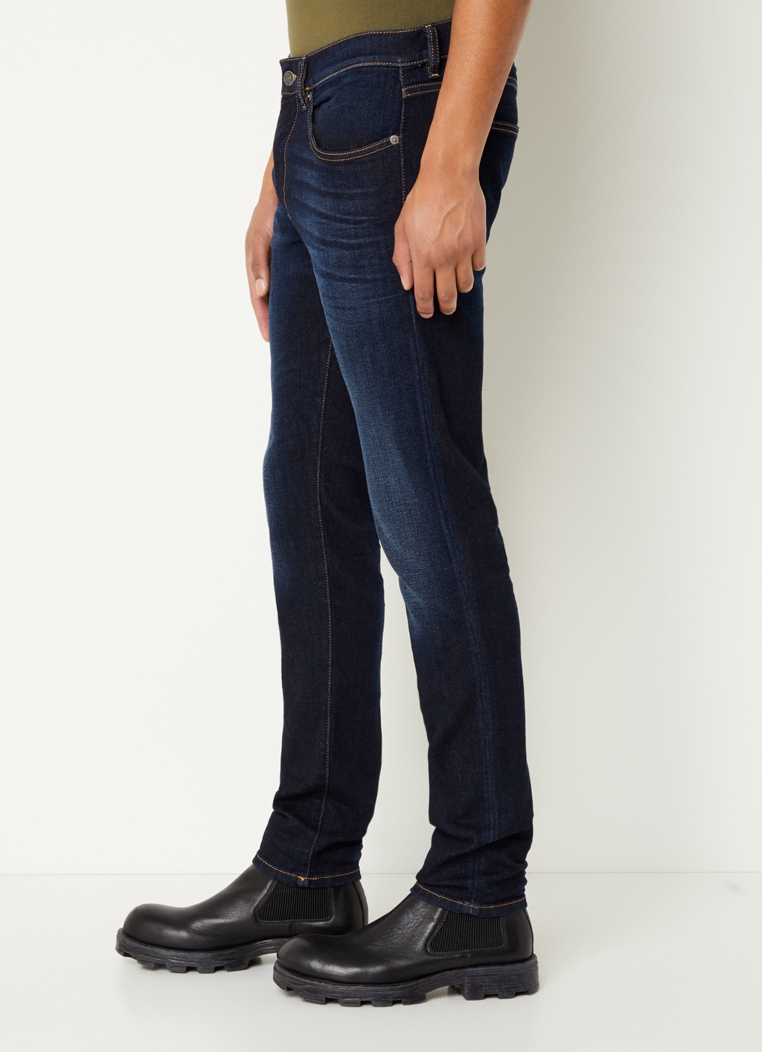 Diesel D-Strukt slim fit jeans met donkere wassing  - detail 2 indigo