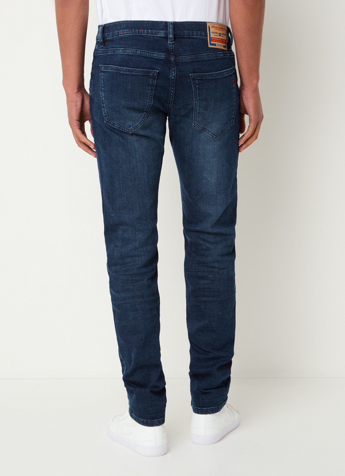 Diesel D-Strukt slim fit jeans met steekzakken - achterkant 5 indigo