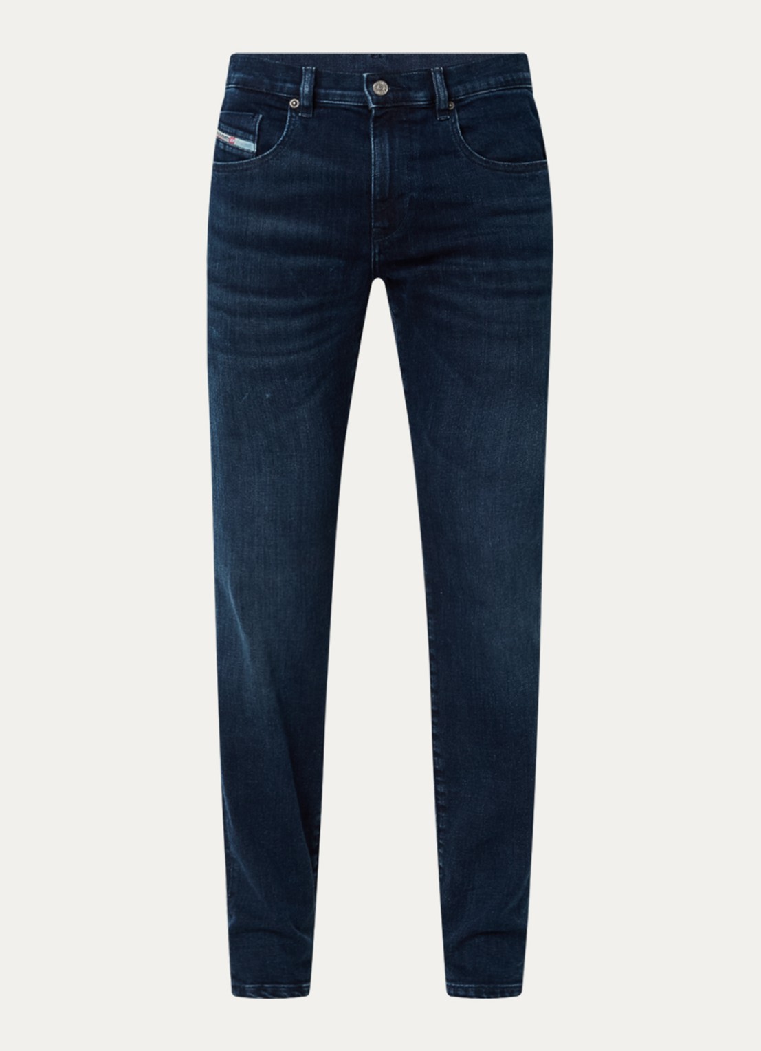 Diesel D-Strukt slim fit jeans met steekzakken - voorkant indigo