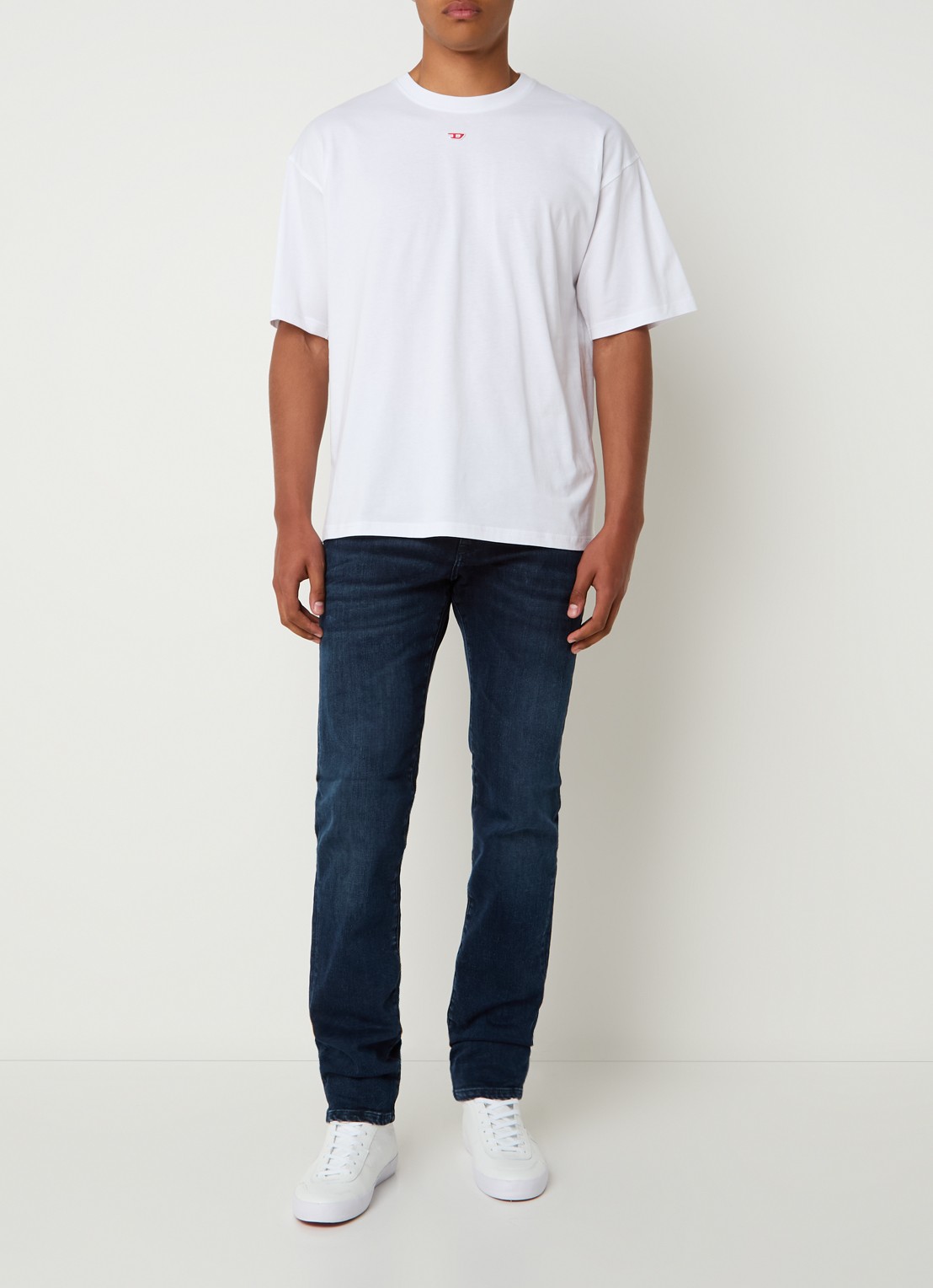 Diesel D-Strukt slim fit jeans met steekzakken - voorkant 2 indigo