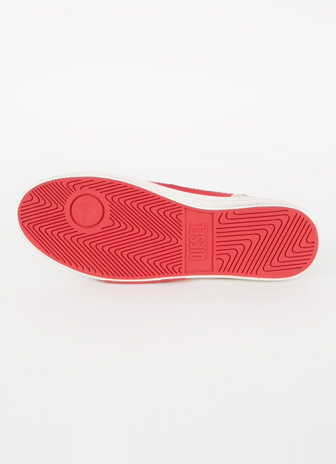 Diesel D-verse Low sneaker van canvas met destroyed afwerking - detail 5 middengrijs