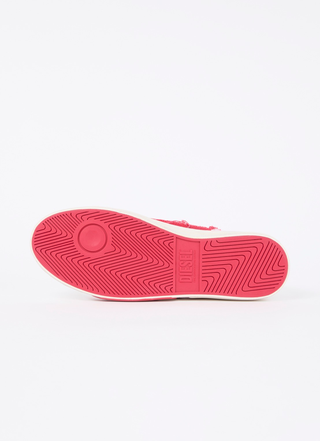 Diesel D-verse Low sneaker van canvas met destroyed afwerking - detail 5 wit