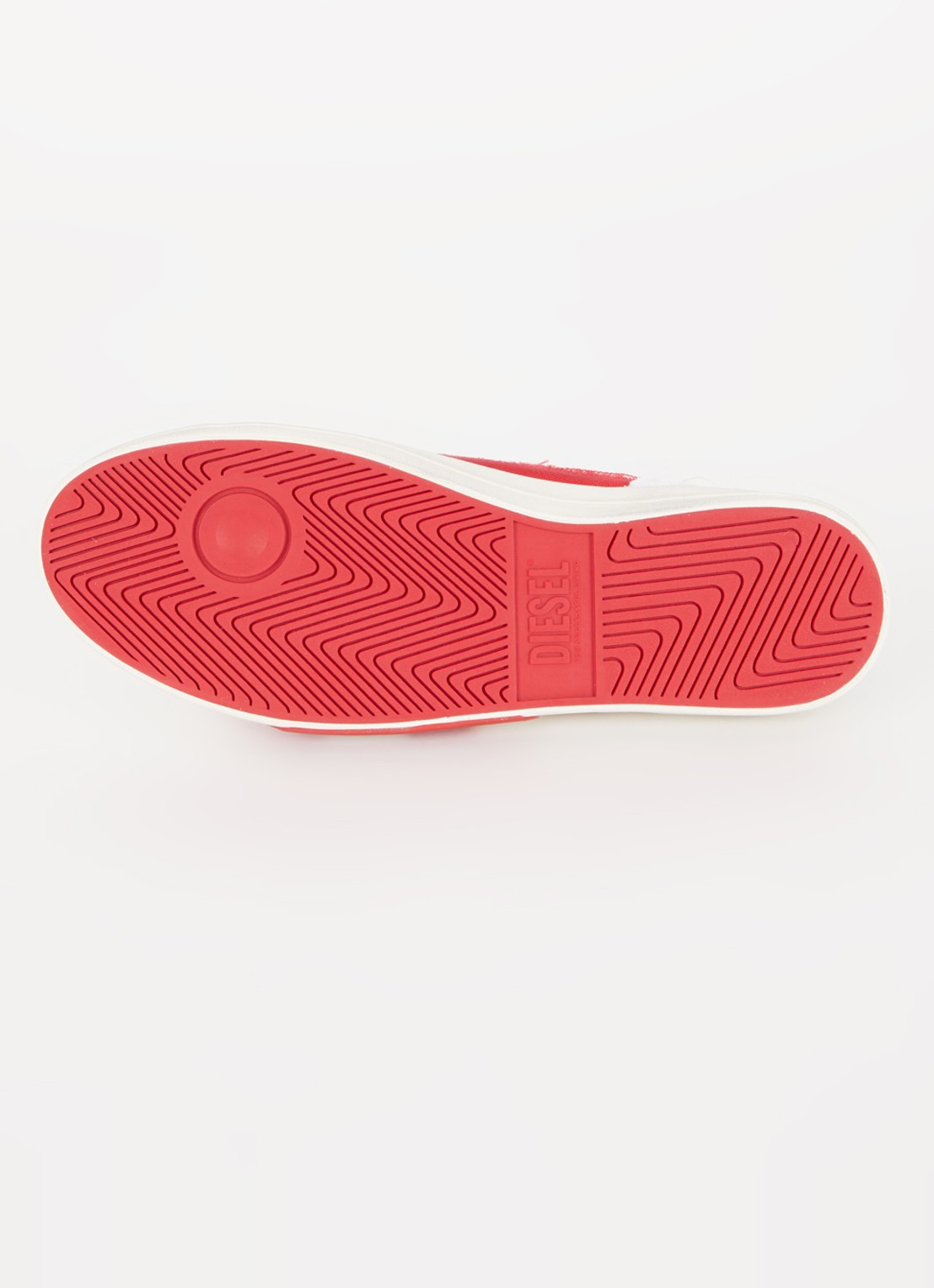 Diesel D-verse Mid sneaker van canvas met destroyed afwerking - detail 4 wit