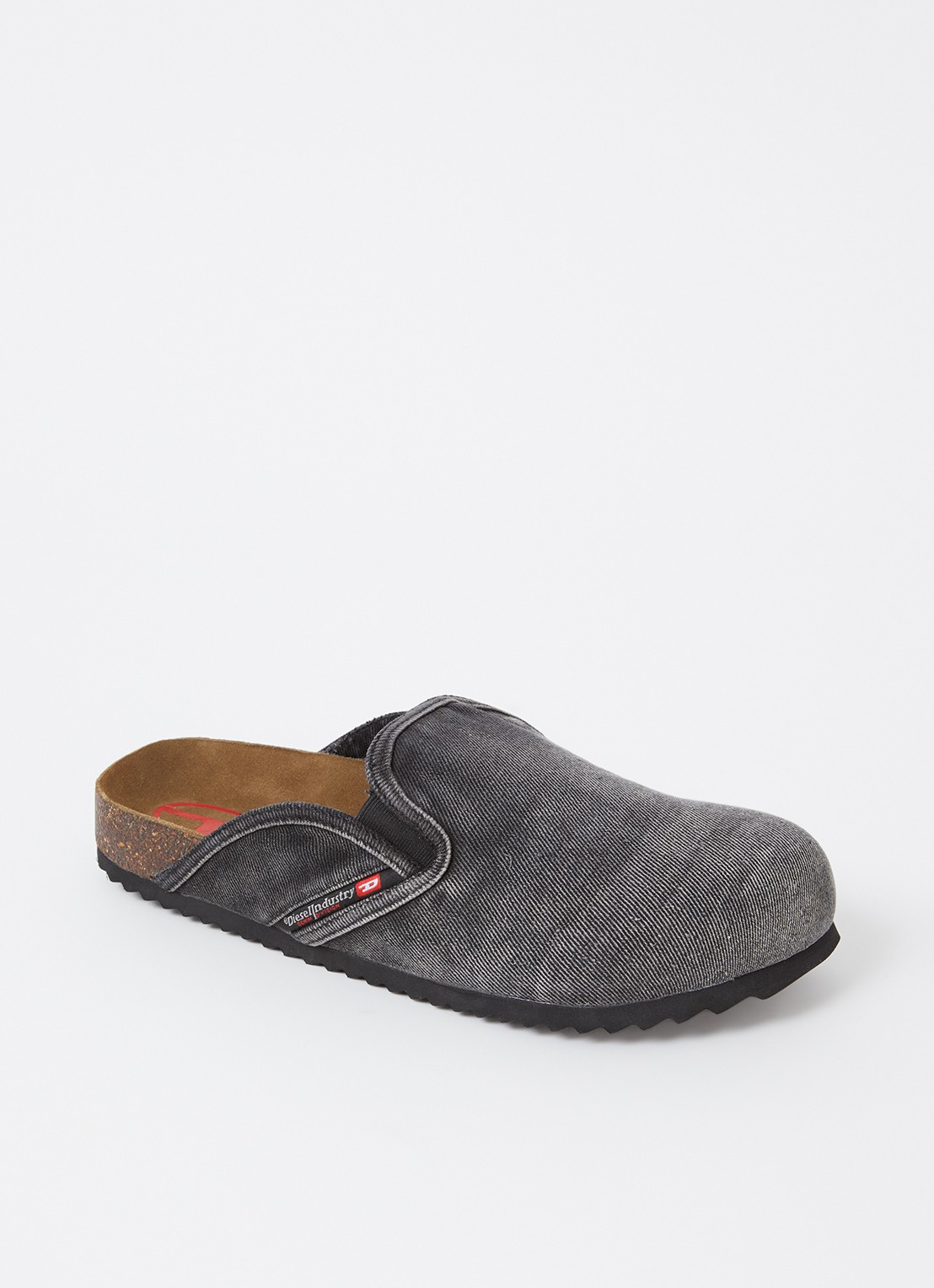Diesel D-Woodstock muiltje van denim - voorkant 5 zwart
