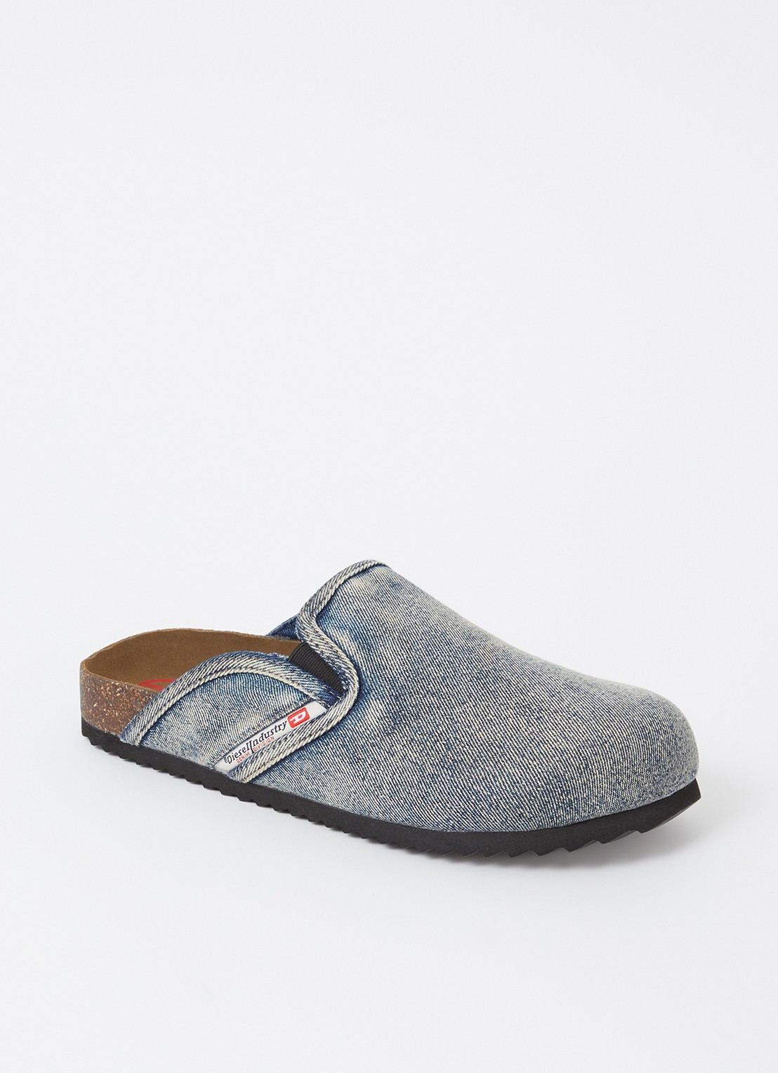 Diesel D-Woodstock muiltje van denim - voorkant indigo