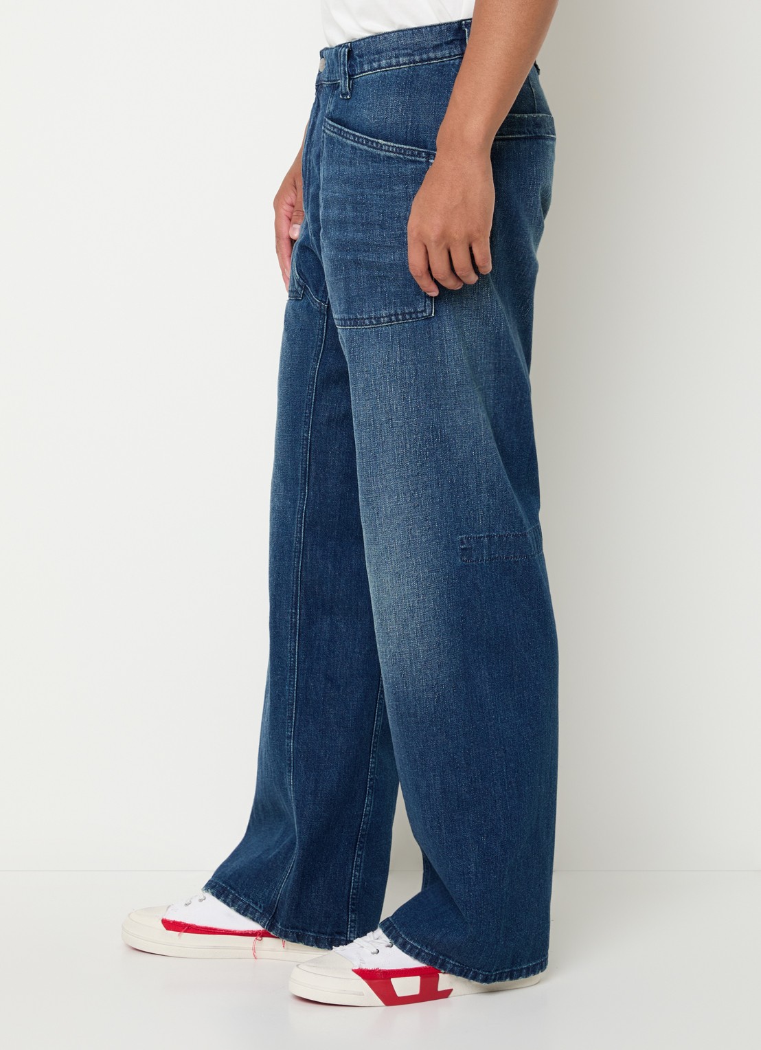 Diesel D-zeta loose fit jeans met donkere wassing - detail 2 indigo