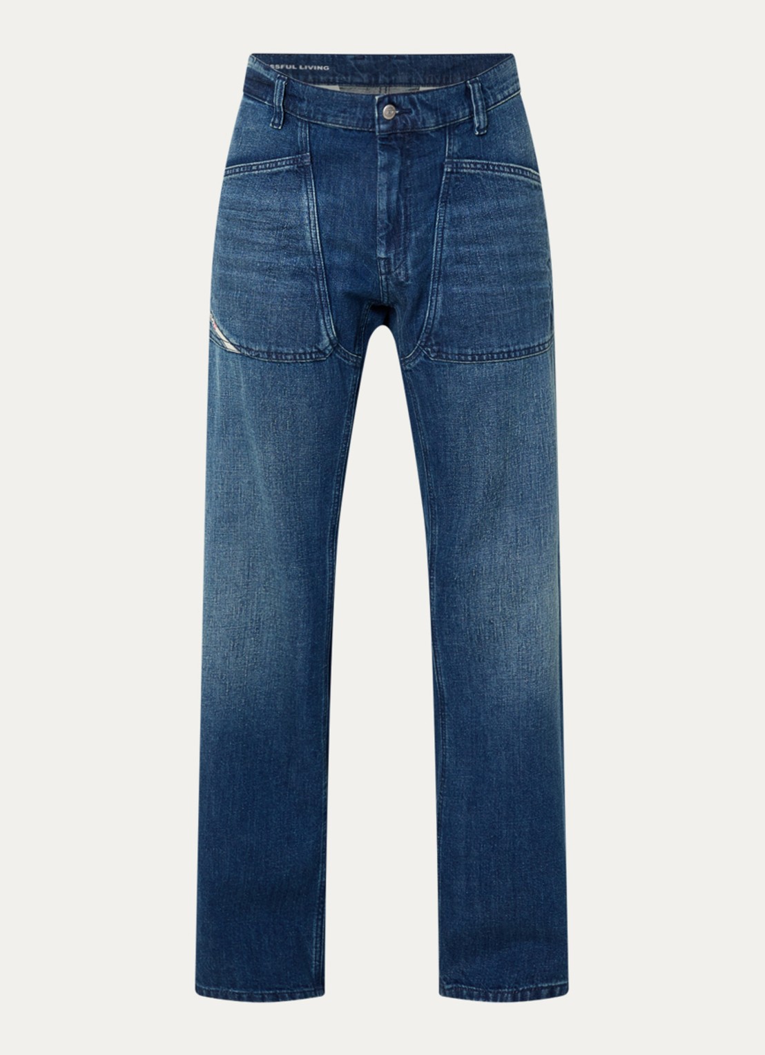 Diesel D-zeta loose fit jeans met donkere wassing - voorkant 3 indigo