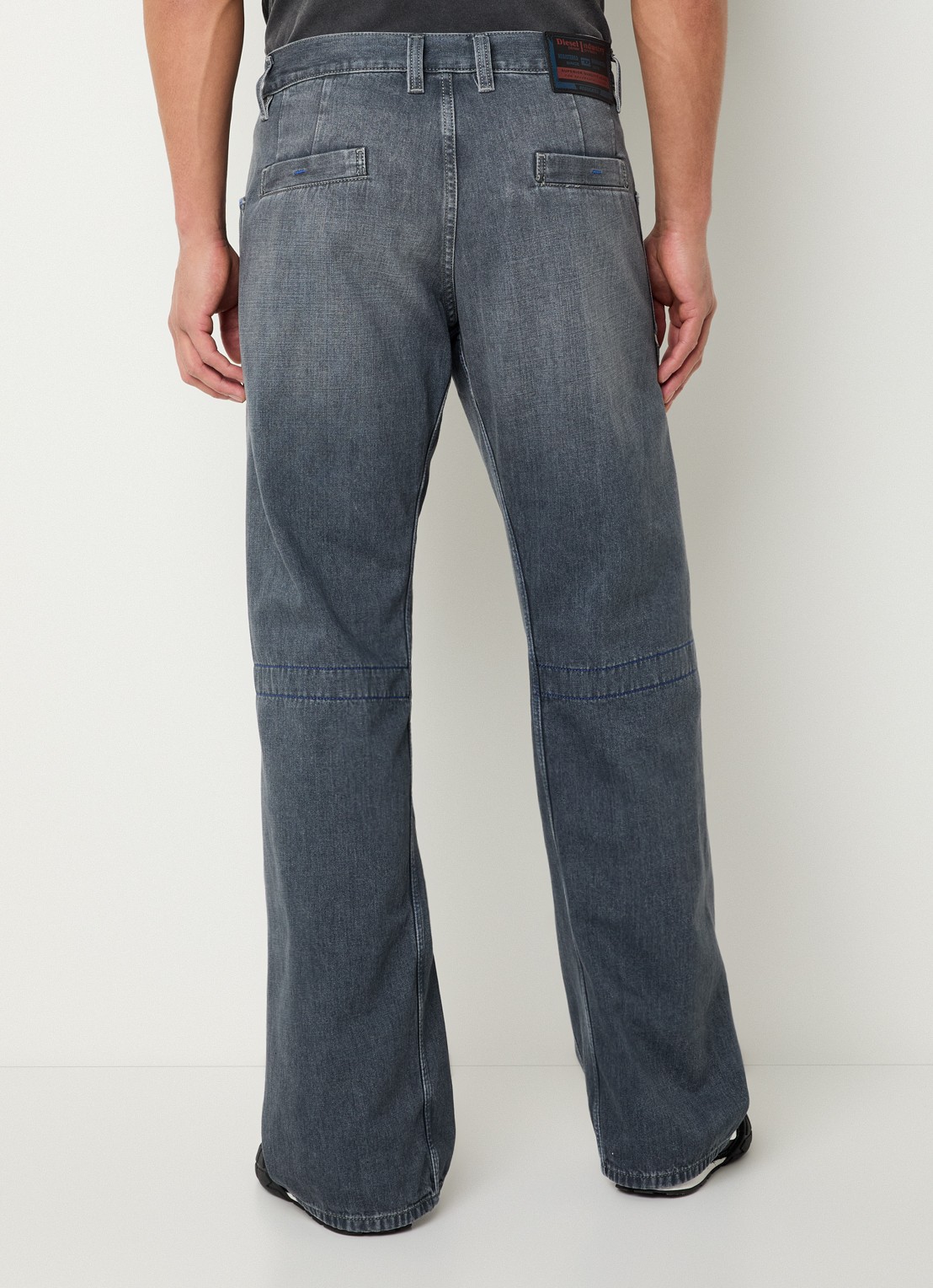 Diesel D-zeta straight fit jeans met gekleurde wassing - achterkant grijs